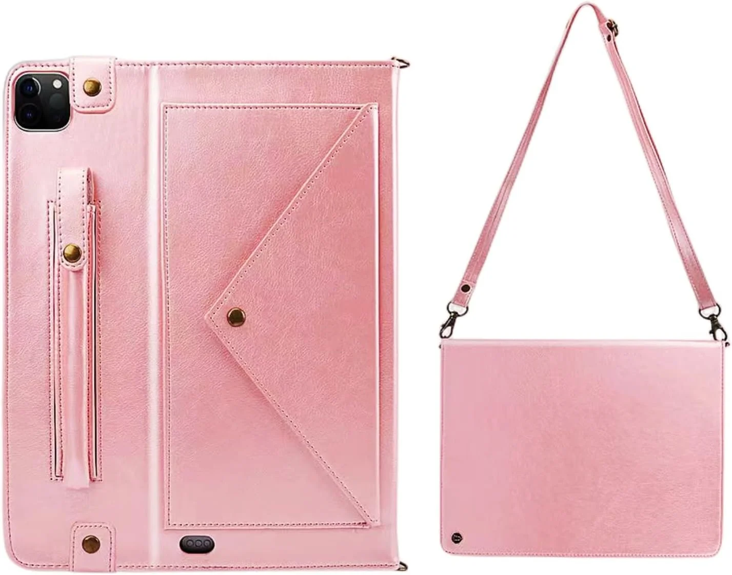 کیف تبلت چرمی پاکتی شیک MEOORHE با طراحی محفظه کارت و کیف پول، محافظ ضد ضربه برای تبلت سامسونگ گلکسی S7 Plus FE S6 (صورتی، S7 2020 11 T870) کیف تبلت چرمی پاکتی شیک MEOORHE با طراحی محفظه کارت و کیف پول، محافظ ضد ضربه برای تبلت سامسونگ گلکسی S7 Plus FE S6 (صورتی، S7 2020 11 T870)