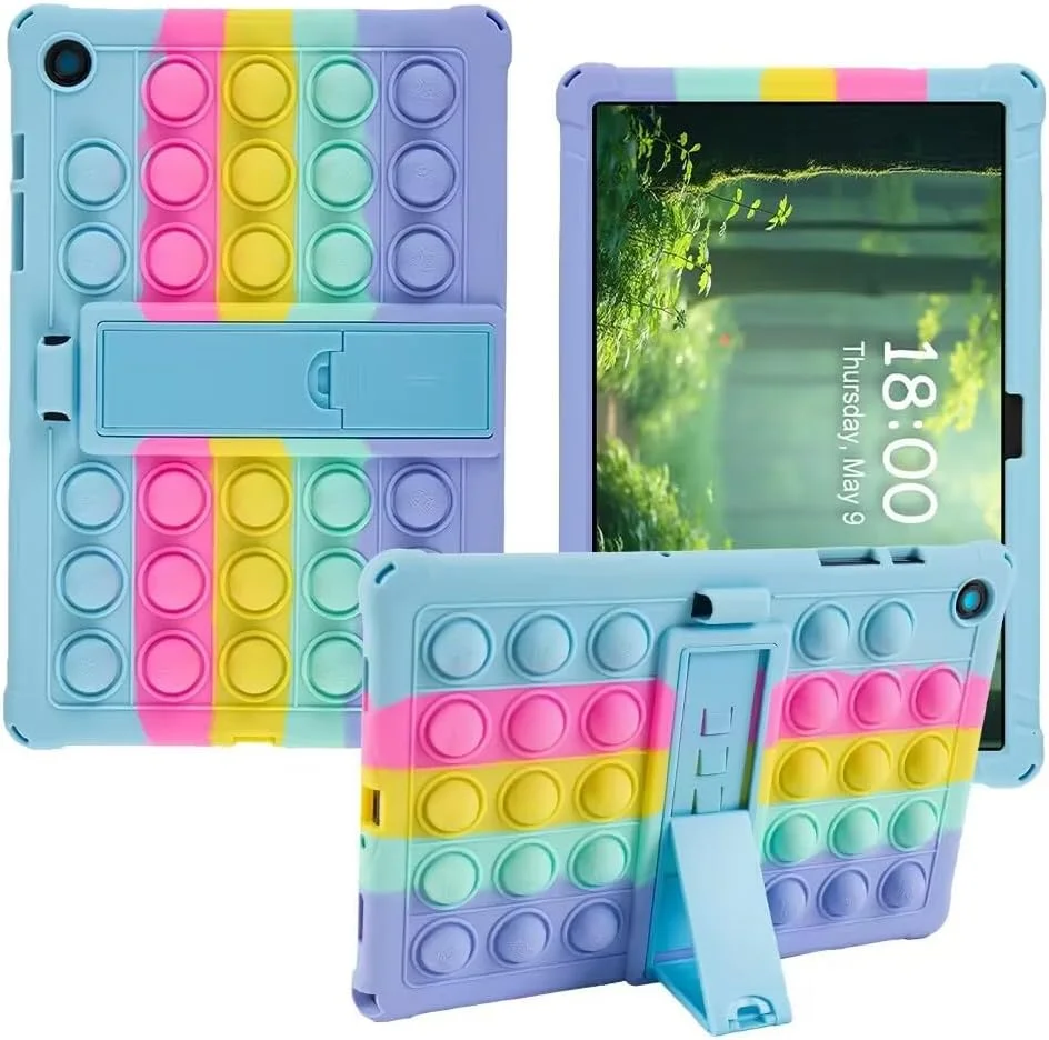کاور کودکانه تبلت سامسونگ گلکسی تب A9+ پلاس 11 اینچ 2023 (SM-X210/X216/X218)، کاور پاپیت فانتزی UFAINEI برای تبلت سامسونگ A9+ دخترانه پسرانه با پایه نگهدارنده، بند شانه و جای مداد، رنگین کمانی آبی کاور کودکانه تبلت سامسونگ گلکسی تب A9+ پلاس 11 اینچ 2023 (SM-X210/X216/X218)، کاور پاپیت فانتزی UFAINEI برای تبلت سامسونگ A9+ دخترانه پسرانه با پایه نگهدارنده، بند شانه و جای مداد، رنگین کمانی آبی