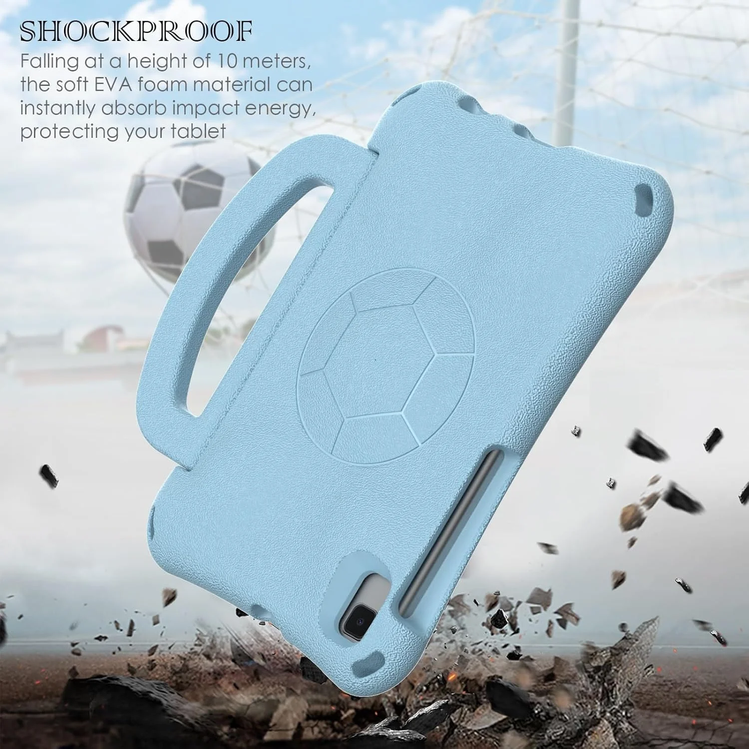 کیف تبلت کودکانه سازگار با تبلت سامسونگ گلکسی تب A9 8.7 اینچ مدل 2023 (SM-X110/SM-X115)، کیف محافظ سبک وزن EVA ضد ضربه و مناسب کودکان با پایه دسته + بند شانه کیف تبلت کودکانه سازگار با تبلت سامسونگ گلکسی تب A9 8.7 اینچ مدل 2023 (SM-X110/SM-X115)، کیف محافظ سبک وزن EVA ضد ضربه و مناسب کودکان با پایه دسته + بند شانه