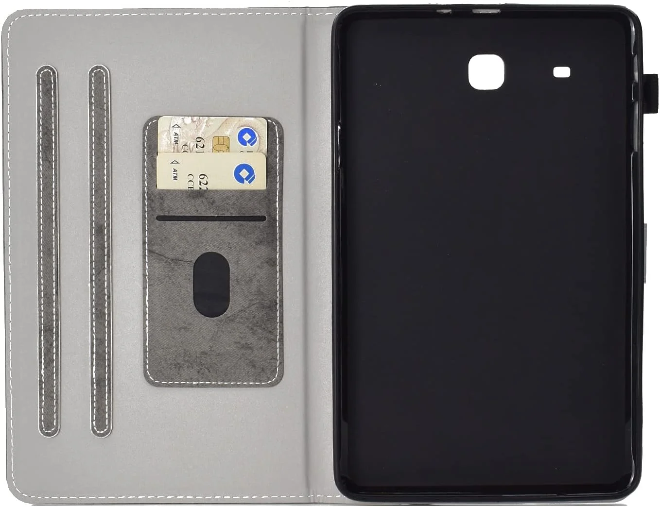 کیف محافظ تبلت مسافرتی سازگار با تبلت سامسونگ گلکسی تب E 9.6 T560، کاور باریک و هوشمند با قابلیت استند و ضد ضربه به همراه جای قلم