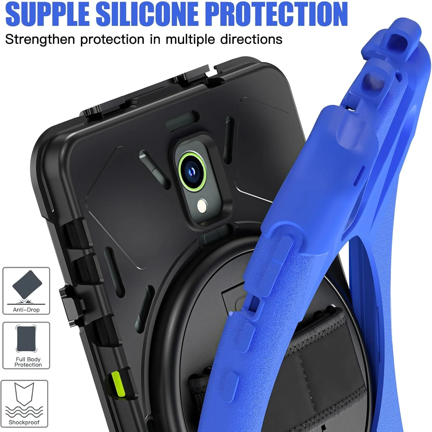 Tablet PC Case Compatible with Samsung Galaxy Tab Active5 8inch SM-X300 Case, Heavy Duty Rugged Shockproof Drop Protection Case with Pen Holder,Shoulder Strap Cover Compatible with Samsung Tab Active Tablet PC Case Compatible with Samsung Galaxy Tab Active5 8inch SM-X300 Case, Heavy Duty Rugged Shockproof Drop Protection Case with Pen Holder,Shoulder Strap Cover Compatible with Samsung Tab Active