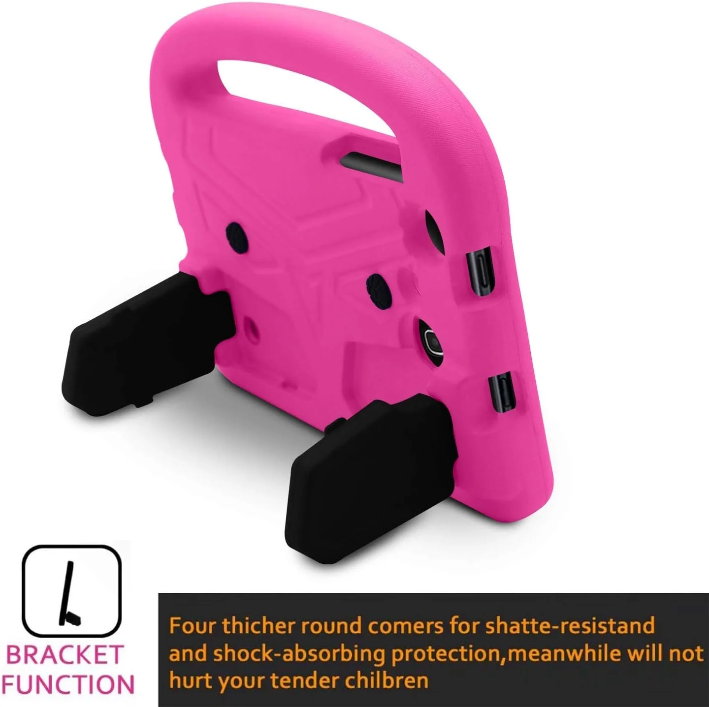 محافظ تبلت سازگار با تبلت سامسونگ گلکسی تب A T280/T285، قاب سیلیکونی مناسب کودکان، ضد ضربه، سبک وزن، دارای پایه و دسته محافظ تبلت سازگار با تبلت سامسونگ گلکسی تب A T280/T285، قاب سیلیکونی مناسب کودکان، ضد ضربه، سبک وزن، دارای پایه و دسته