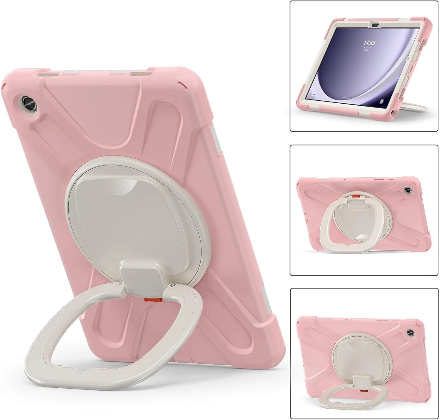 کاور تبلت سازگار با سامسونگ گلکسی تب A9 پلاس 11 اینچ 2023 SM-X210/X216/X218، کاور مقاوم در برابر ضربه با پایه چرخان 360 درجه، بند دستی/شانه، کاور سنگین تبلت تب A9 پلاس کاور تبلت سازگار با سامسونگ گلکسی تب A9 پلاس 11 اینچ 2023 SM-X210/X216/X218، کاور مقاوم در برابر ضربه با پایه چرخان 360 درجه، بند دستی/شانه، کاور سنگین تبلت تب A9 پلاس