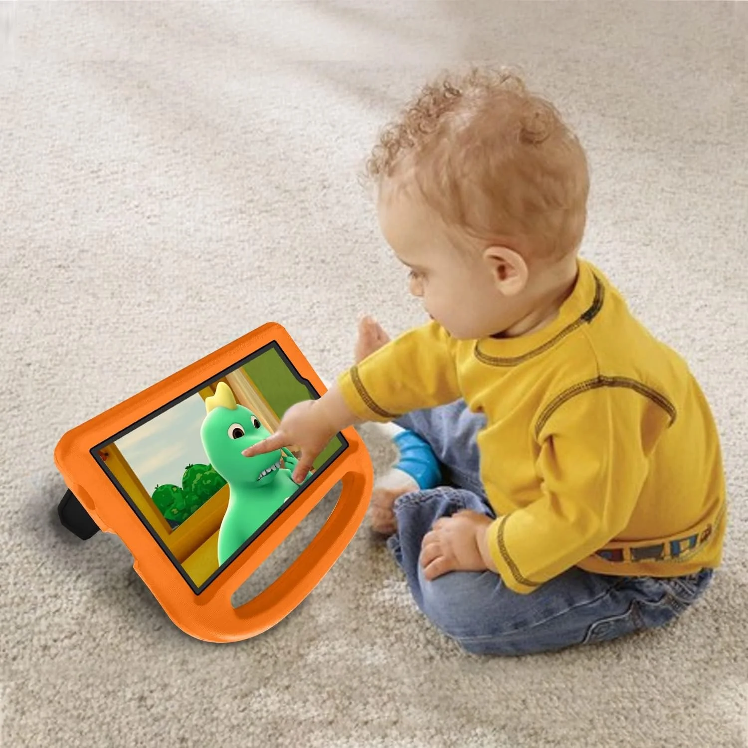 محافظ تبلت، کیف تبلت سازگار با Samsung Galaxy Tab A7 Lite 8.7 T220/T225 2021، کیف سیلیکونی سازگار با کودکان، کیف تبلت ضد ضربه، سبک وزن، ضد افتادن، دارای استند محافظ تبلت، کیف تبلت سازگار با Samsung Galaxy Tab A7 Lite 8.7 T220/T225 2021، کیف سیلیکونی سازگار با کودکان، کیف تبلت ضد ضربه، سبک وزن، ضد افتادن، دارای استند