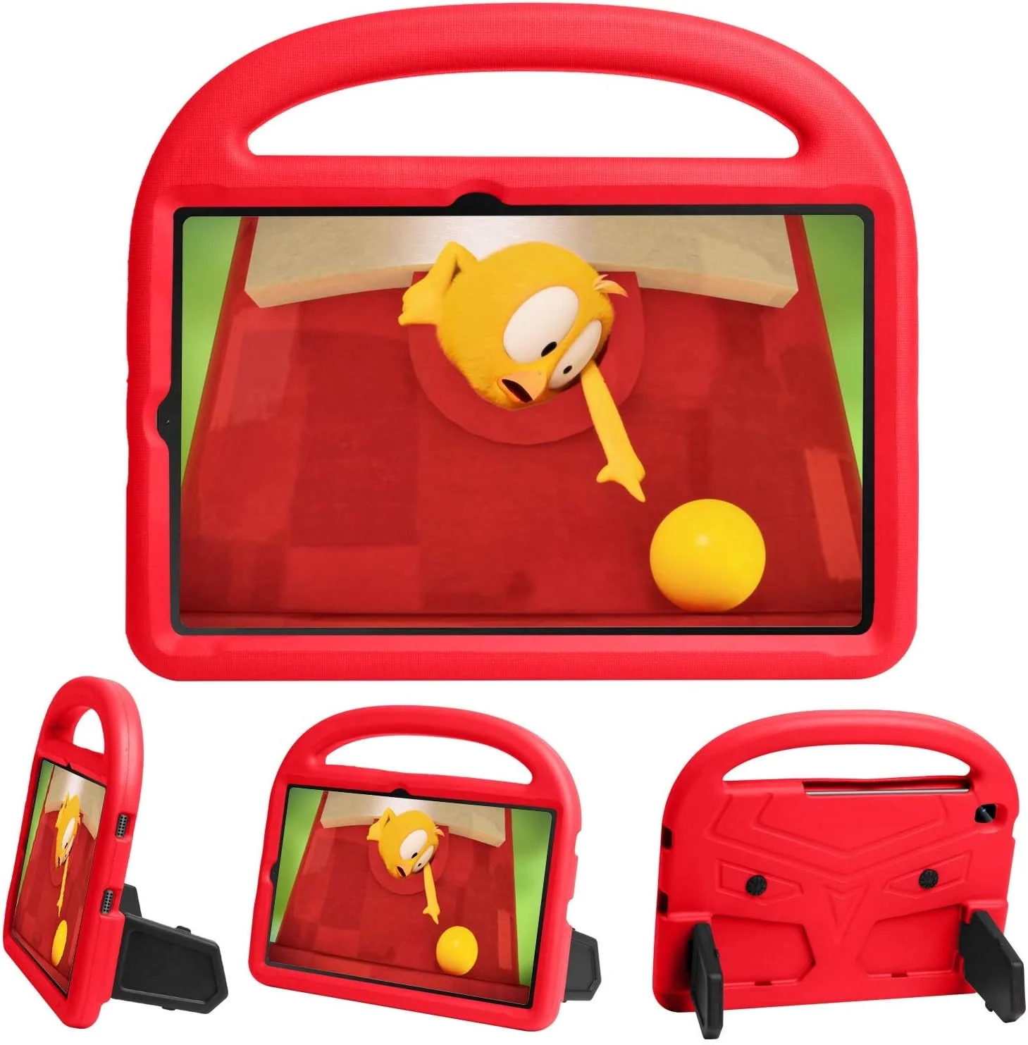 محافظ تبلت سازگار با تبلت سامسونگ گلکسی P6 Lite 10.4 P610/P615، قاب سیلیکونی مناسب کودکان، ضد ضربه، سبک وزن، ضد سقوط، دارای استند و دسته محافظ تبلت سازگار با تبلت سامسونگ گلکسی P6 Lite 10.4 P610/P615، قاب سیلیکونی مناسب کودکان، ضد ضربه، سبک وزن، ضد سقوط، دارای استند و دسته