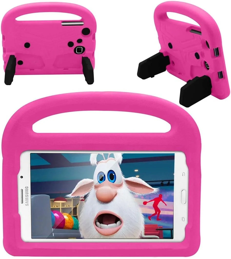 محافظ تبلت، قاب سیلیکونی تبلت سازگار با Samsung Galaxy Tab A T280/T285، ضد ضربه، سبک وزن، دارای استند و دسته مناسب کودکان محافظ تبلت، قاب سیلیکونی تبلت سازگار با Samsung Galaxy Tab A T280/T285، ضد ضربه، سبک وزن، دارای استند و دسته مناسب کودکان