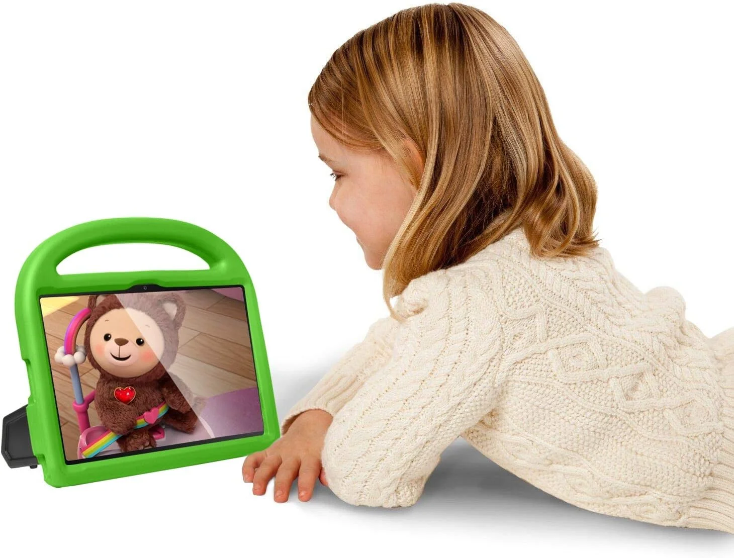 محافظ تبلت، قاب تبلت سازگار با سامسونگ گلکسی 2020 A7 T500/ T505 10.4، قاب سیلیکونی سازگار با کودکان، ضد ضربه، سبک وزن، ضد افتادن، دارای پایه