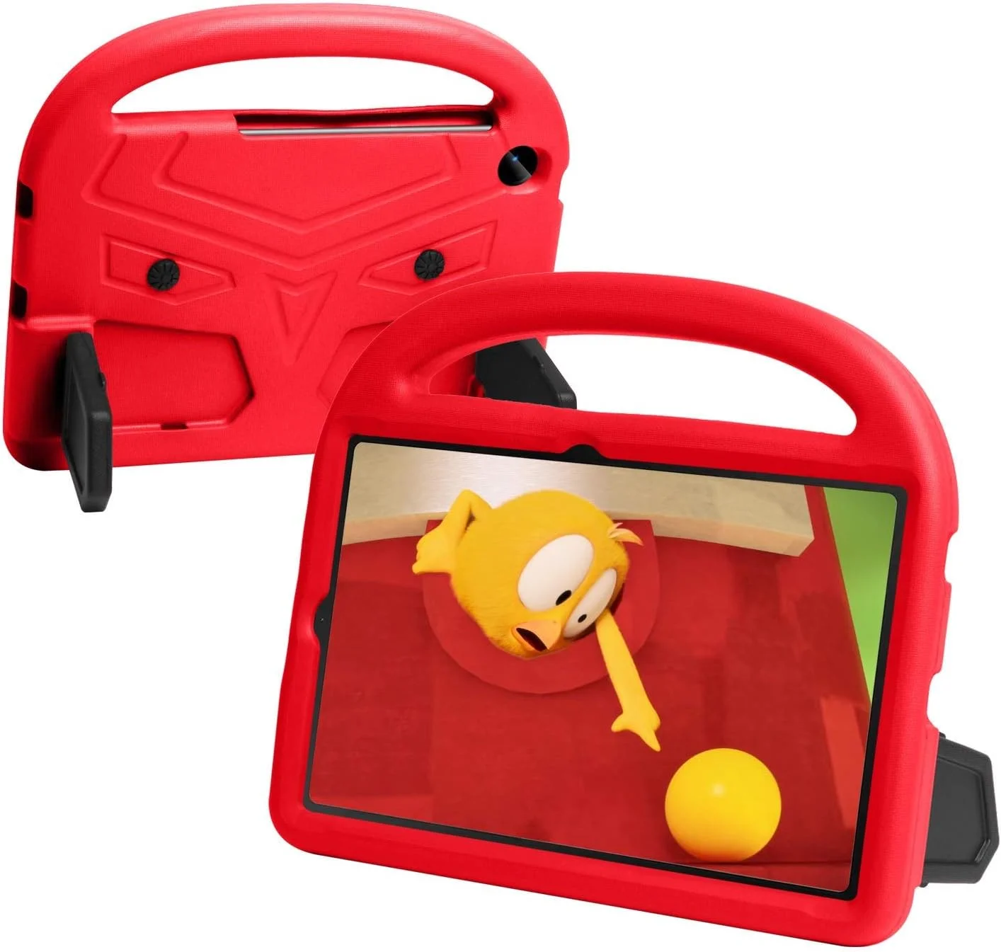 محافظ تبلت سازگار با تبلت سامسونگ گلکسی P6 Lite 10.4 P610/P615، قاب سیلیکونی مناسب کودکان، ضد ضربه، سبک وزن، ضد سقوط، دارای استند و دسته