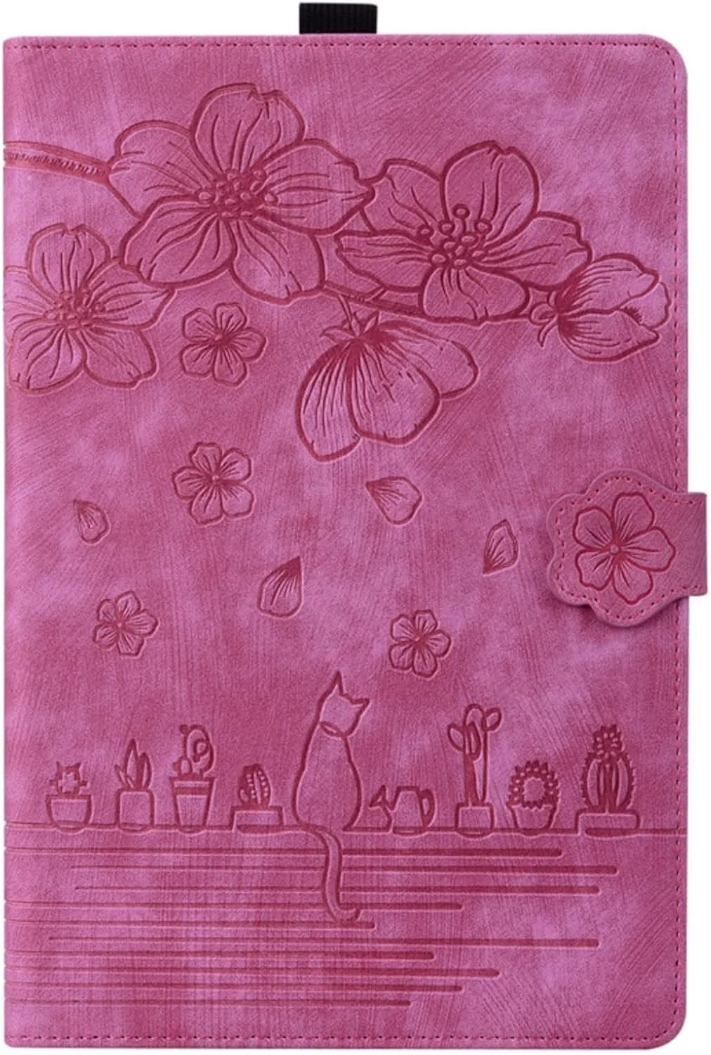 MEOORHE Cute Cat Floral Embossed Pattern Leather Tablet Case For Samsung Galaxy S8 S7 Ultra Plus FE Card Slots Multi-Angle Viewing Adjustable Stand Protector Cover(Rose Red,S8 2022 11 X700) MEOORHE Cute Cat Floral Embossed Pattern Leather Tablet Case For Samsung Galaxy S8 S7 Ultra Plus FE Card Slots Multi-Angle Viewing Adjustable Stand Protector Cover(Rose Red,S8 2022 11 X700)