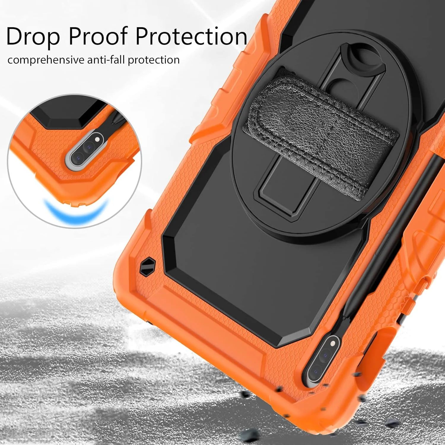 nincyee Heavy Duty Protective Tablet Case for Samsung Galaxy Tab S8/S7 11", 3 in 1 Rainbow Colors Shockproof Silicone Cover with Pencil Holder,Shoulder Strap,Hand Strap,Fold Kickstand nincyee Heavy Duty Protective Tablet Case for Samsung Galaxy Tab S8/S7 11", 3 in 1 Rainbow Colors Shockproof Silicone Cover with Pencil Holder,Shoulder Strap,Hand Strap,Fold Kickstand