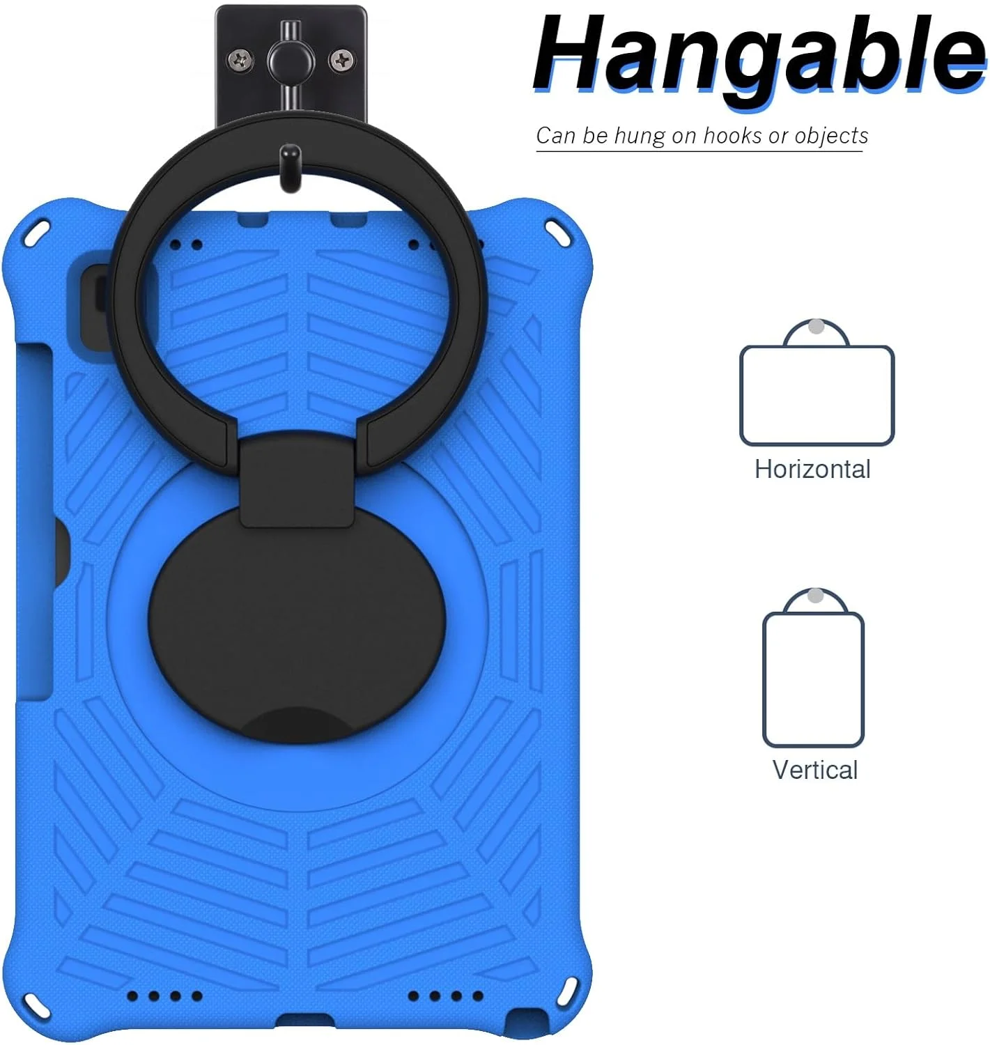 کیف تبلت سازگار با تبلت سامسونگ گلکسی تب S5e 10.5 2019 T720 T725 T727 دارای جای قلم، کیف تبلت کودکانه سبک وزن مقاوم در برابر ضربه با دسته و پایه محافظ (آبی) کیف تبلت سازگار با تبلت سامسونگ گلکسی تب S5e 10.5 2019 T720 T725 T727 دارای جای قلم، کیف تبلت کودکانه سبک وزن مقاوم در برابر ضربه با دسته و پایه محافظ (آبی)