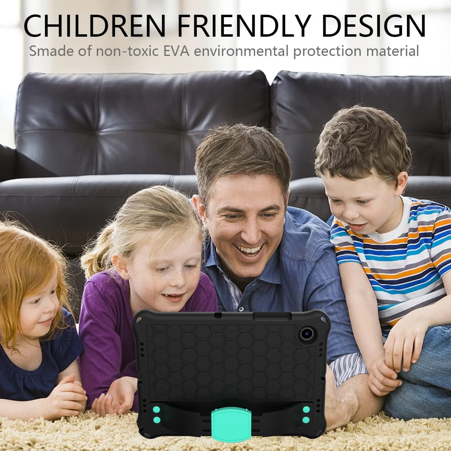 محافظ تبلت، قاب تبلت سازگار با Samsung Galaxy Tab A8 10.5 اینچ (2021) X200/X205، قاب محافظ مقاوم در برابر ضربه با نگهدارنده مداد/بند شانه، قاب دسته نرم و قابل حمل لوازم جانبی تبلت محافظ تبلت، قاب تبلت سازگار با Samsung Galaxy Tab A8 10.5 اینچ (2021) X200/X205، قاب محافظ مقاوم در برابر ضربه با نگهدارنده مداد/بند شانه، قاب دسته نرم و قابل حمل لوازم جانبی تبلت