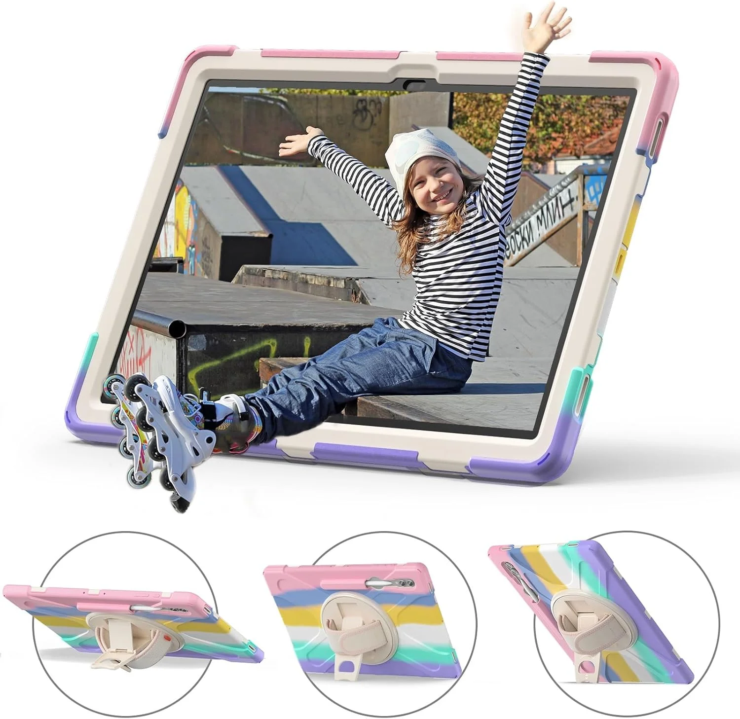 کیف تبلت مناسب برای Samsung Galaxy Tab S9 Ultra 5G 14.6 اینچ 2023 (SM-X910/X916B/X918U)، کیف محافظ مقاوم در برابر ضربه با جای قلم، بند شانه کیف تبلت مناسب برای Samsung Galaxy Tab S9 Ultra 5G 14.6 اینچ 2023 (SM-X910/X916B/X918U)، کیف محافظ مقاوم در برابر ضربه با جای قلم، بند شانه