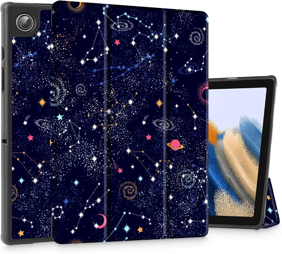 کیف تبلت سامسونگ گلکسی تب A8 تویکلول، کیف تبلت 10.5 اینچی سامسونگ مدل 2022، قاب پشتی سخت TPU باریک، دارای جای مداد داخلی، روکش سه تایی با قابلیت استند و حالت خواب/بیدار خودکار برای مدل A8 SM-X200/X205/X207، طرح ستاره شمال کیف تبلت سامسونگ گلکسی تب A8 تویکلول، کیف تبلت 10.5 اینچی سامسونگ مدل 2022، قاب پشتی سخت TPU باریک، دارای جای مداد داخلی، روکش سه تایی با قابلیت استند و حالت خواب/بیدار خودکار برای مدل A8 SM-X200/X205/X207، طرح ستاره شمال