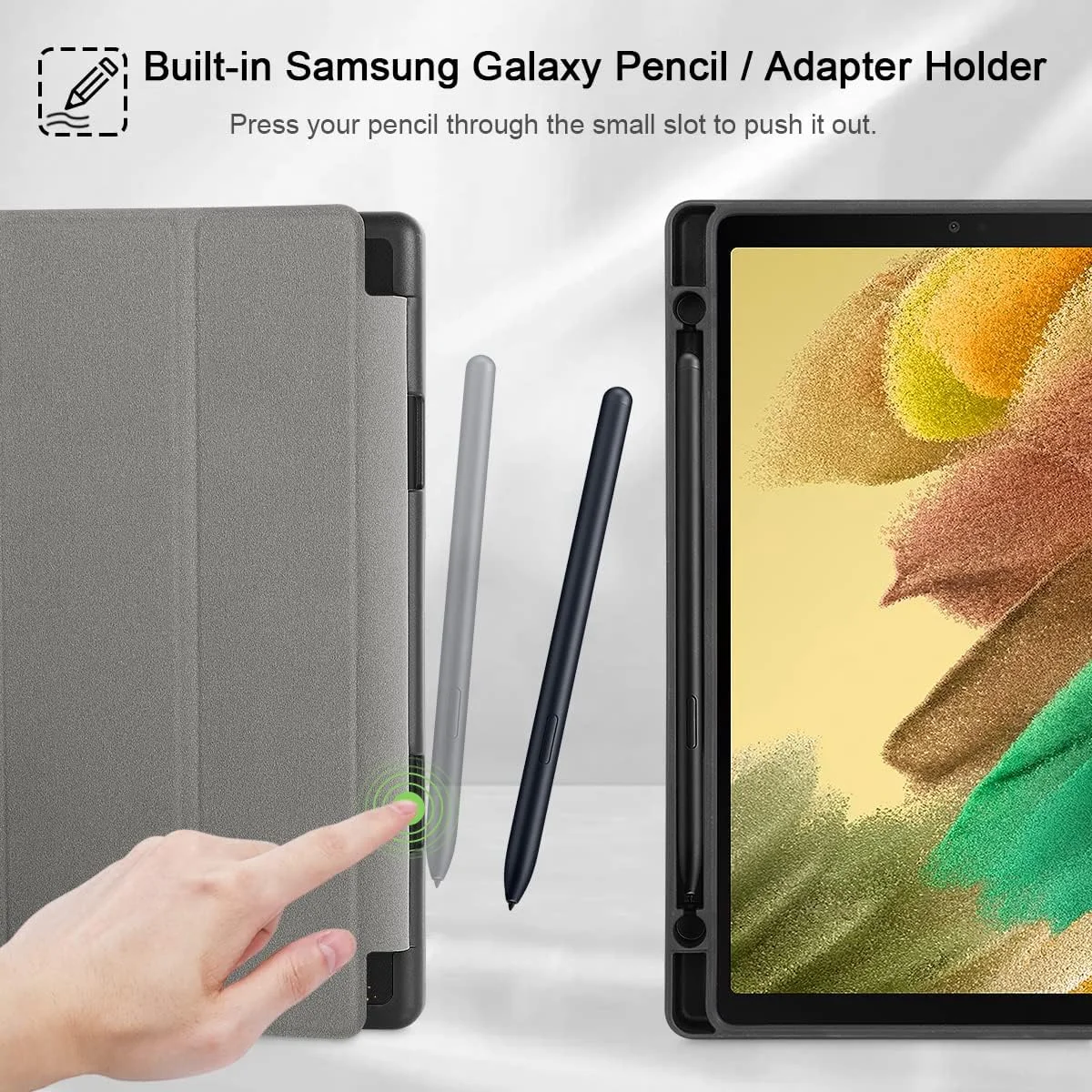 کاور تبلت Tuiklol مناسب برای تبلت سامسونگ گلکسی تب A7 Lite 8.7 اینچ مدل 2021 SM-T220 T225 T227 با جای قلم S-Pen داخلی، محافظ TPU با روکش سخت برای تبلت Tab A7 Lite 7.8 اینچ، روکش هوشمند، طرح ماه و ستاره کاور تبلت Tuiklol مناسب برای تبلت سامسونگ گلکسی تب A7 Lite 8.7 اینچ مدل 2021 SM-T220 T225 T227 با جای قلم S-Pen داخلی، محافظ TPU با روکش سخت برای تبلت Tab A7 Lite 7.8 اینچ، روکش هوشمند، طرح ماه و ستاره