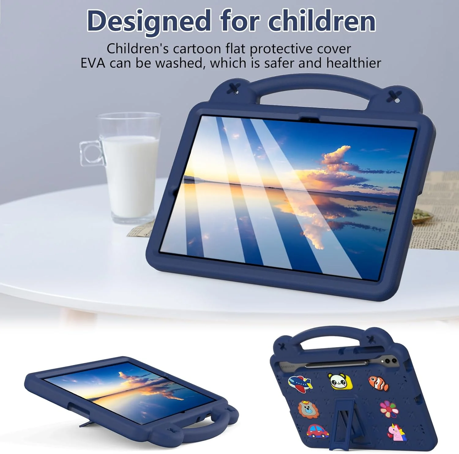 کیف تبلت کودکانه nincyee برای Samsung Galaxy Tab S8 Plus 12.4 اینچ 2022 X800/X806، کاور مقاوم در برابر ضربه EVA با پایه تاشو، کیف کارتونی خرس کوچولو با بند شانه برای کودکان کیف تبلت کودکانه nincyee برای Samsung Galaxy Tab S8 Plus 12.4 اینچ 2022 X800/X806، کاور مقاوم در برابر ضربه EVA با پایه تاشو، کیف کارتونی خرس کوچولو با بند شانه برای کودکان