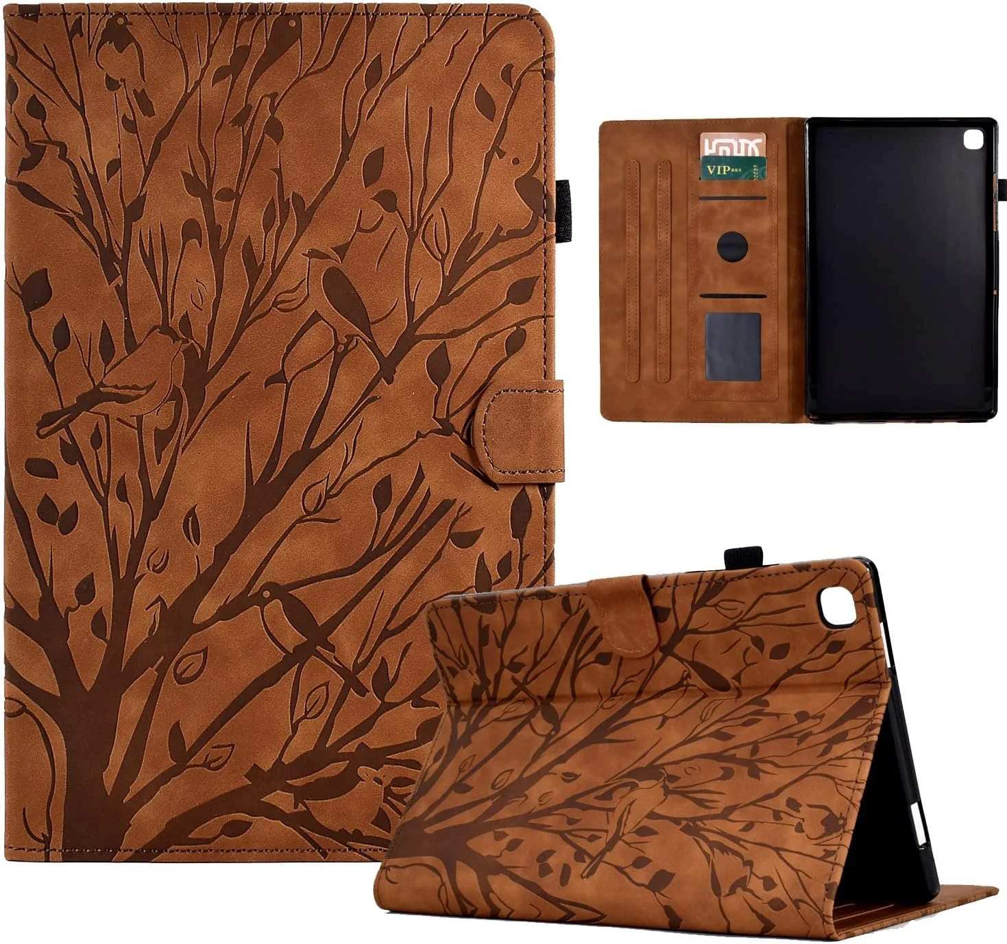 کیف محافظ تبلت طرح قدیمی سازگار با تبلت سامسونگ گلکسی تب A 10.1 2019 SM-T510/T515، چرم مصنوعی با کیفیت، قابلیت تنظیم زاویه دید به همراه 2 جای کارت اعتباری، لوازم جانبی تبلت (قهوه ای) کیف محافظ تبلت طرح قدیمی سازگار با تبلت سامسونگ گلکسی تب A 10.1 2019 SM-T510/T515، چرم مصنوعی با کیفیت، قابلیت تنظیم زاویه دید به همراه 2 جای کارت اعتباری، لوازم جانبی تبلت (قهوه ای)