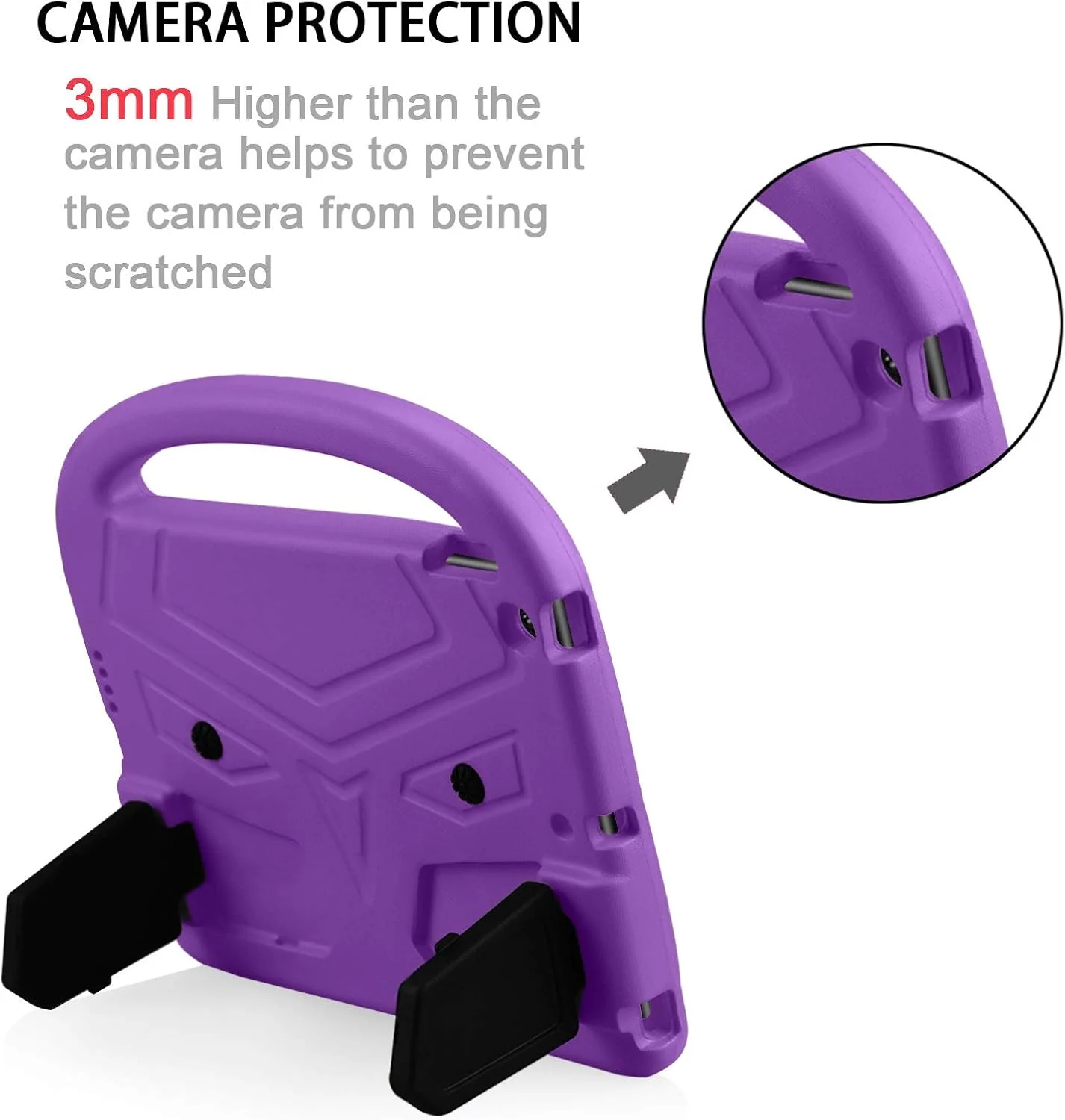 محافظ تبلت، قاب تبلت سازگار با سامسونگ گلکسی تب 8.0 T290/T295، قاب سیلیکونی سازگار با کودکان، ضد ضربه، سبک وزن، دارای پایه و دسته محافظ تبلت، قاب تبلت سازگار با سامسونگ گلکسی تب 8.0 T290/T295، قاب سیلیکونی سازگار با کودکان، ضد ضربه، سبک وزن، دارای پایه و دسته