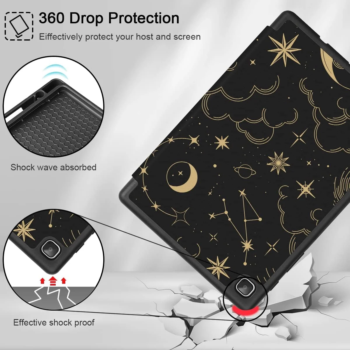 کاور تبلت Tuiklol مناسب برای تبلت سامسونگ گلکسی تب A7 Lite 8.7 اینچ مدل 2021 SM-T220 T225 T227 با جای قلم S-Pen داخلی، محافظ TPU با روکش سخت برای تبلت Tab A7 Lite 7.8 اینچ، روکش هوشمند، طرح ماه و ستاره کاور تبلت Tuiklol مناسب برای تبلت سامسونگ گلکسی تب A7 Lite 8.7 اینچ مدل 2021 SM-T220 T225 T227 با جای قلم S-Pen داخلی، محافظ TPU با روکش سخت برای تبلت Tab A7 Lite 7.8 اینچ، روکش هوشمند، طرح ماه و ستاره