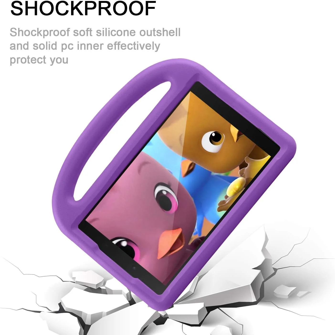 محافظ تبلت، قاب تبلت سازگار با سامسونگ گلکسی تب 8.0 T290/T295، قاب سیلیکونی سازگار با کودکان، ضد ضربه، سبک وزن، دارای پایه و دسته محافظ تبلت، قاب تبلت سازگار با سامسونگ گلکسی تب 8.0 T290/T295، قاب سیلیکونی سازگار با کودکان، ضد ضربه، سبک وزن، دارای پایه و دسته