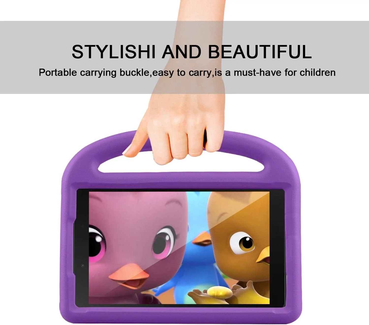 محافظ تبلت، قاب تبلت سازگار با سامسونگ گلکسی تب 8.0 T290/T295، قاب سیلیکونی سازگار با کودکان، ضد ضربه، سبک وزن، دارای پایه و دسته محافظ تبلت، قاب تبلت سازگار با سامسونگ گلکسی تب 8.0 T290/T295، قاب سیلیکونی سازگار با کودکان، ضد ضربه، سبک وزن، دارای پایه و دسته