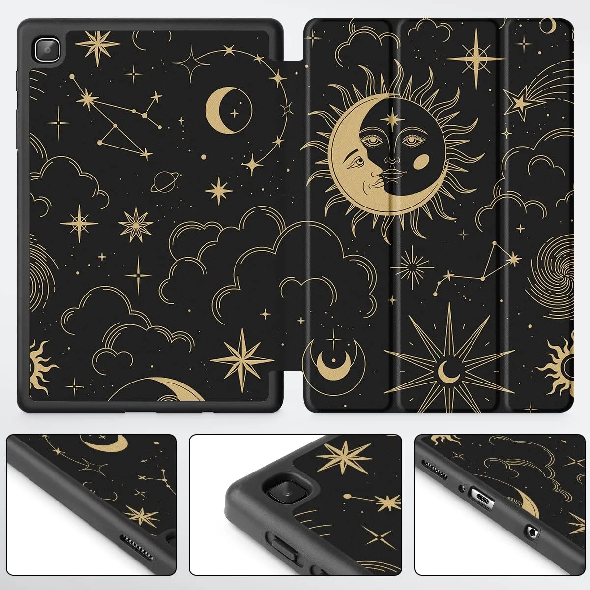کاور تبلت Tuiklol مناسب برای تبلت سامسونگ گلکسی تب A7 Lite 8.7 اینچ مدل 2021 SM-T220 T225 T227 با جای قلم S-Pen داخلی، محافظ TPU با روکش سخت برای تبلت Tab A7 Lite 7.8 اینچ، روکش هوشمند، طرح ماه و ستاره کاور تبلت Tuiklol مناسب برای تبلت سامسونگ گلکسی تب A7 Lite 8.7 اینچ مدل 2021 SM-T220 T225 T227 با جای قلم S-Pen داخلی، محافظ TPU با روکش سخت برای تبلت Tab A7 Lite 7.8 اینچ، روکش هوشمند، طرح ماه و ستاره