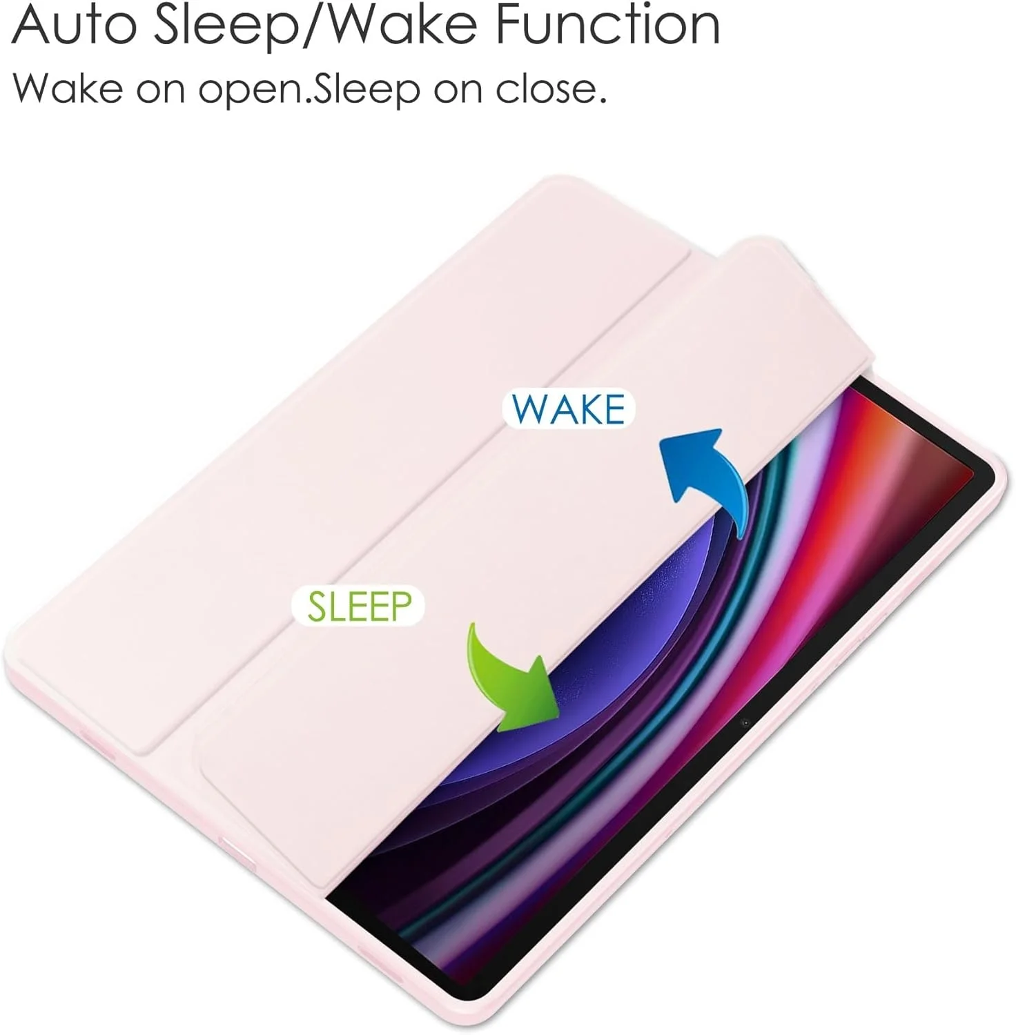 کاور هوشمند تبلت سه تایی سازگار با Samsung Galaxy Tab S9 Plus 12.4 اینچ 2023 SM-X810/X816/X818، کاور پشتی شفاف باریک TPU با پایه نگهدارنده مداد، ضد ضربه، بیدار/خواب خودکار. صورتی کاور هوشمند تبلت سه تایی سازگار با Samsung Galaxy Tab S9 Plus 12.4 اینچ 2023 SM-X810/X816/X818، کاور پشتی شفاف باریک TPU با پایه نگهدارنده مداد، ضد ضربه، بیدار/خواب خودکار. صورتی