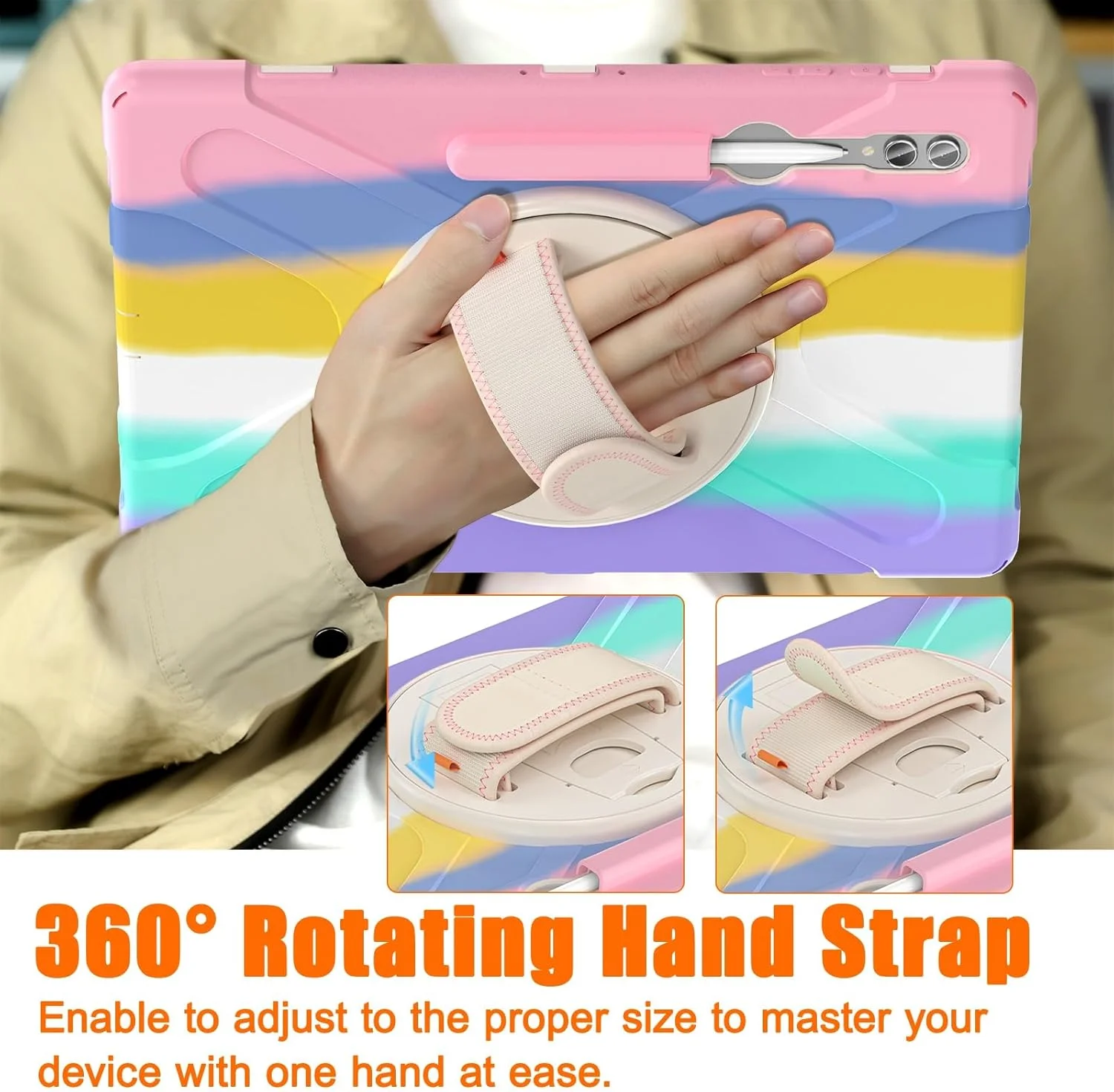 کیف تبلت سازگار با تبلت سامسونگ گلکسی تب S8 Ultra 14.6 اینچ X900/X906B/X906U/X906N (2022)، کیف محافظتی مقاوم در برابر ضربه با پایه قلم، بند شانه ای کیف تبلت سازگار با تبلت سامسونگ گلکسی تب S8 Ultra 14.6 اینچ X900/X906B/X906U/X906N (2022)، کیف محافظتی مقاوم در برابر ضربه با پایه قلم، بند شانه ای