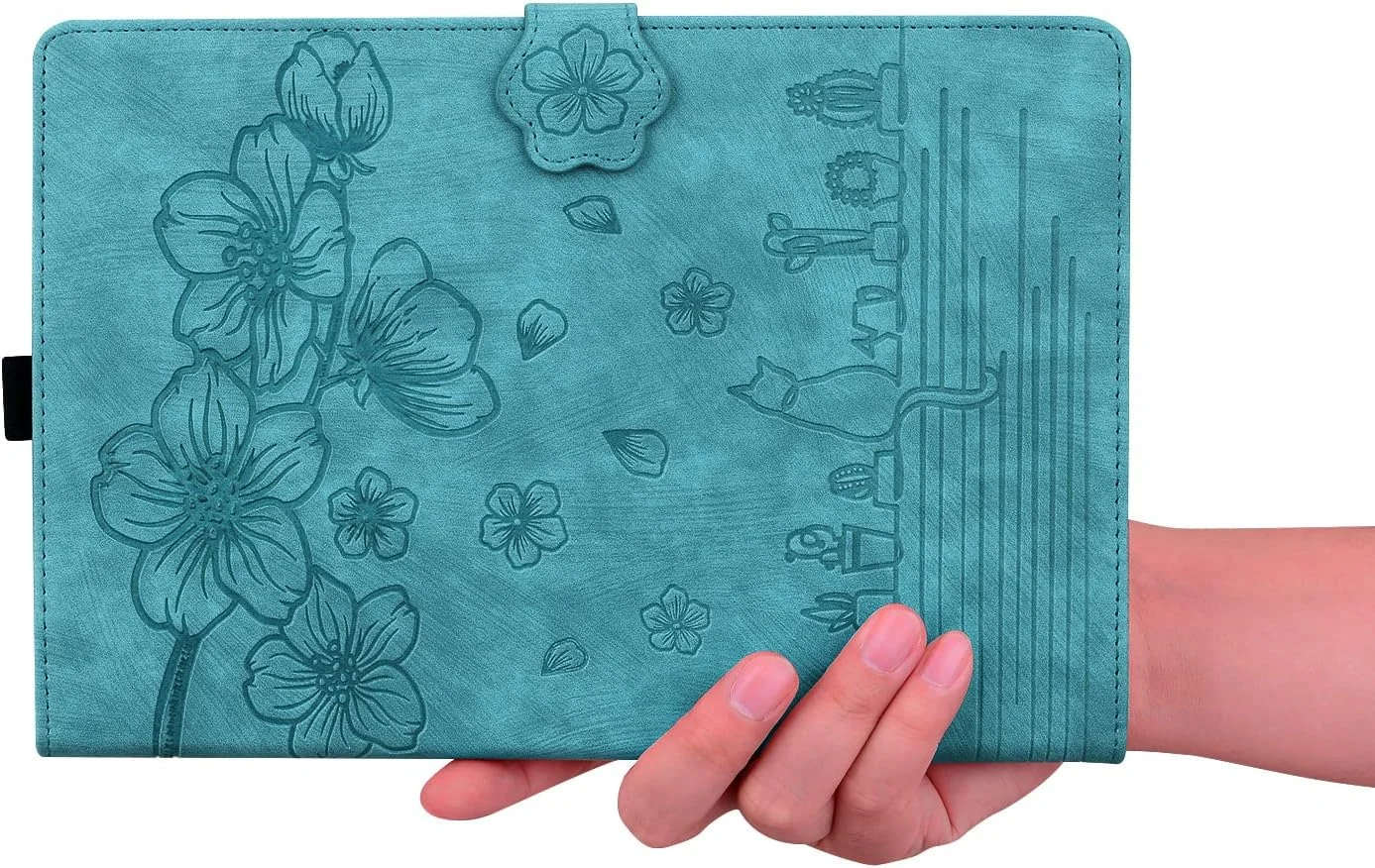 کاور ساکتاپی برای تبلت سامسونگ گلکسی تب S5e 10.5 اینچ 2019 مدل SM-T720/SM-T725، جلد محافظ چرمی PU برای گلکسی تب S5e 10.5، کیف تبلت کیف پول دارنده مداد برای سامسونگ تب S5e 2019، سبز روشن