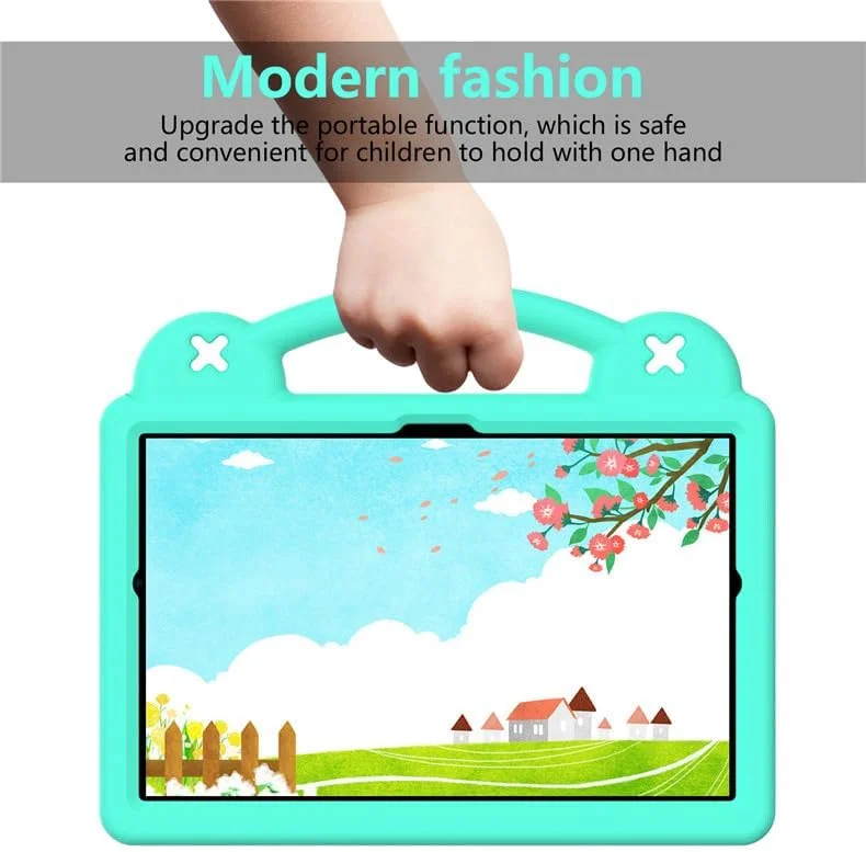 کیف تبلت کودکانه nincyee برای Samsung Galaxy Tab A8 10.5 اینچ 2021 X200/X205، کاور مقاوم در برابر ضربه EVA با پایه تاشو، کیف کارتونی خرس کوچولو با بند شانه برای کودکان