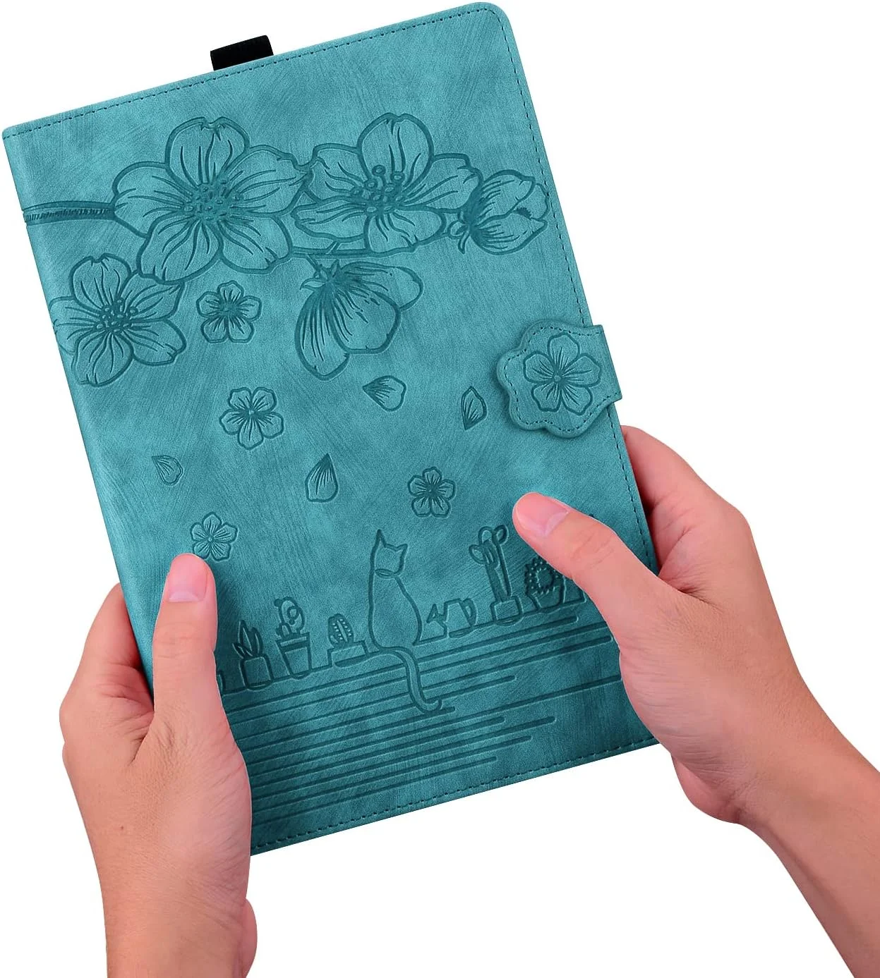 کاور ساکتاپی برای تبلت سامسونگ گلکسی تب S5e 10.5 اینچ 2019 مدل SM-T720/SM-T725، جلد محافظ چرمی PU برای گلکسی تب S5e 10.5، کیف تبلت کیف پول دارنده مداد برای سامسونگ تب S5e 2019، سبز روشن