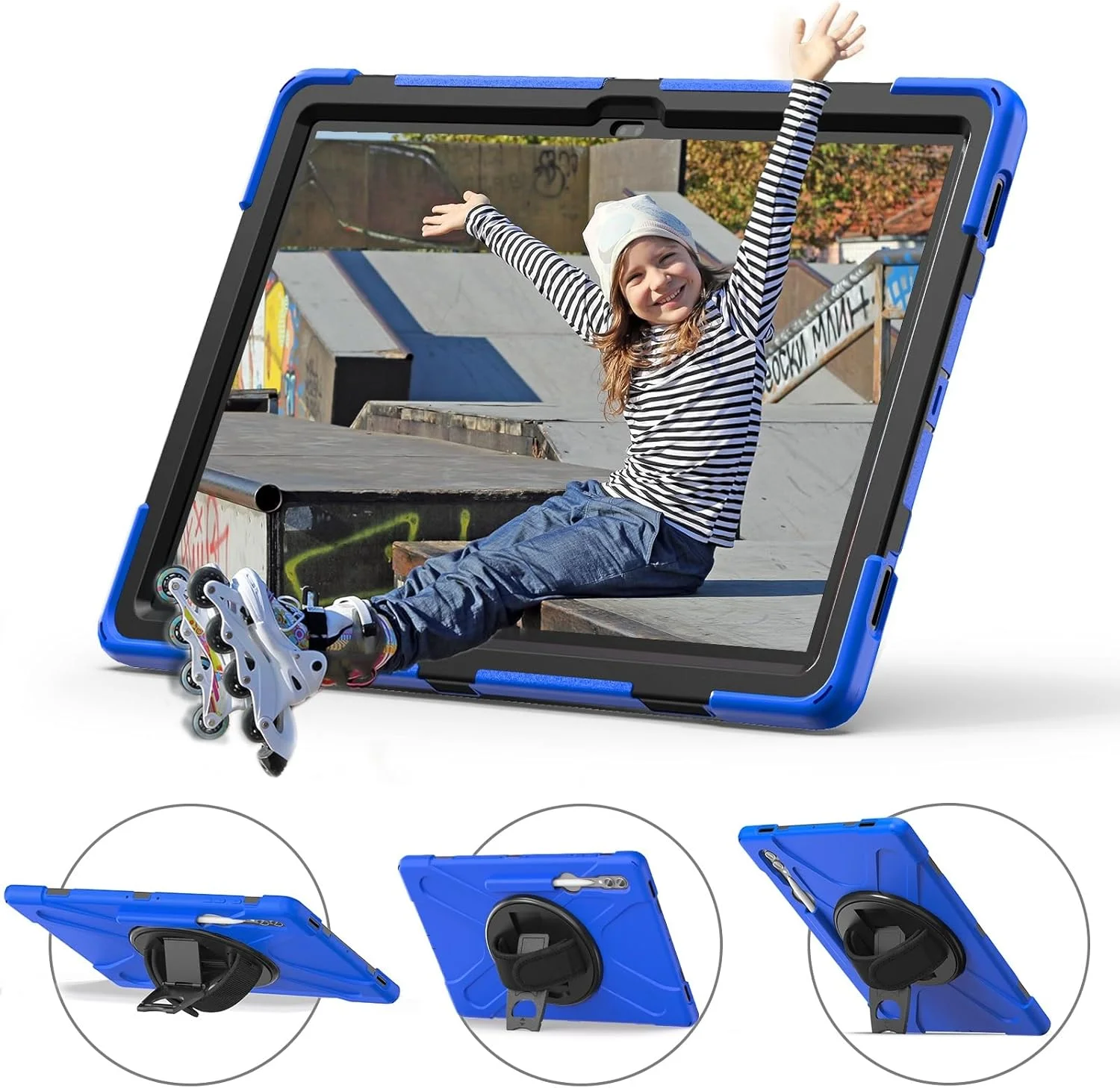 کیف تبلت سازگار با تبلت سامسونگ گلکسی تب S9 Ultra 5G سایز 14.6 اینچ مدل 2023 (SM-X910/X916B/X918U)، کیف محافظ سنگین و مقاوم در برابر ضربه با جای قلم و بند شانه کیف تبلت سازگار با تبلت سامسونگ گلکسی تب S9 Ultra 5G سایز 14.6 اینچ مدل 2023 (SM-X910/X916B/X918U)، کیف محافظ سنگین و مقاوم در برابر ضربه با جای قلم و بند شانه