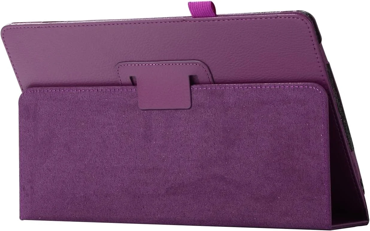 کیف تبلت چرمی بافت دار برای سامسونگ گلکسی تب A 10.5 2018 SM-T590، محافظ تاشو باریک با پایه و روکش پشتی ضد ضربه به همراه هولدر (بنفش) کیف تبلت چرمی بافت دار برای سامسونگ گلکسی تب A 10.5 2018 SM-T590، محافظ تاشو باریک با پایه و روکش پشتی ضد ضربه به همراه هولدر (بنفش)