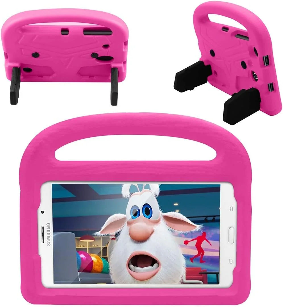 محافظ تبلت سازگار با سامسونگ گلکسی تب A T385/T380 (2017)، قاب سیلیکونی مناسب کودکان، ضد ضربه، سبک وزن، دارای استند و دسته محافظ تبلت سازگار با سامسونگ گلکسی تب A T385/T380 (2017)، قاب سیلیکونی مناسب کودکان، ضد ضربه، سبک وزن، دارای استند و دسته