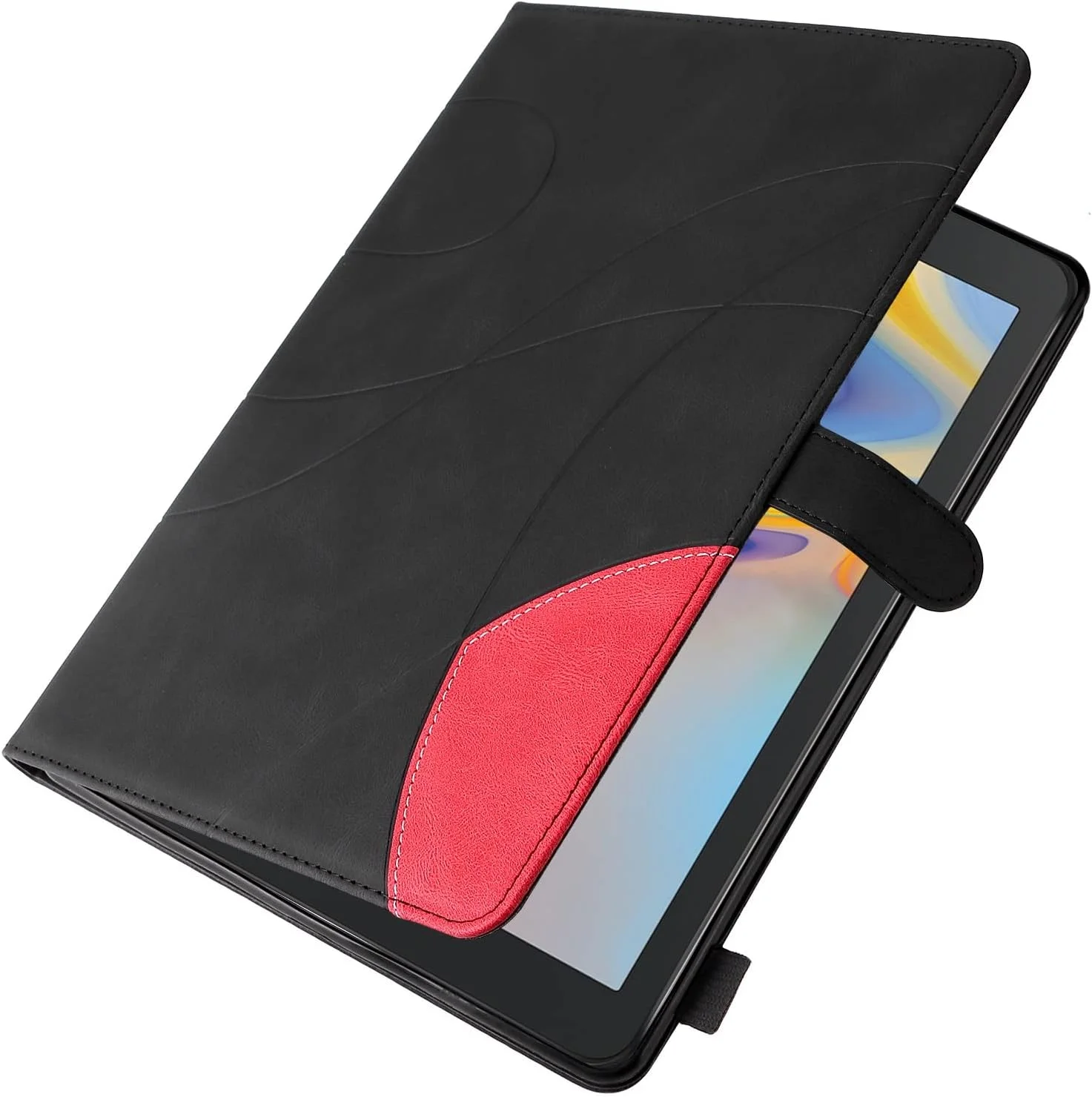 کیف محافظ تبلت چرمی PU هوشمند، کیف تبلت تاشو، بدون عملکرد خواب/بیدار، سازگار با تبلت سامسونگ گلکسی تب A 8.0 T387 SM-T387V T387T T387A (مشکی)