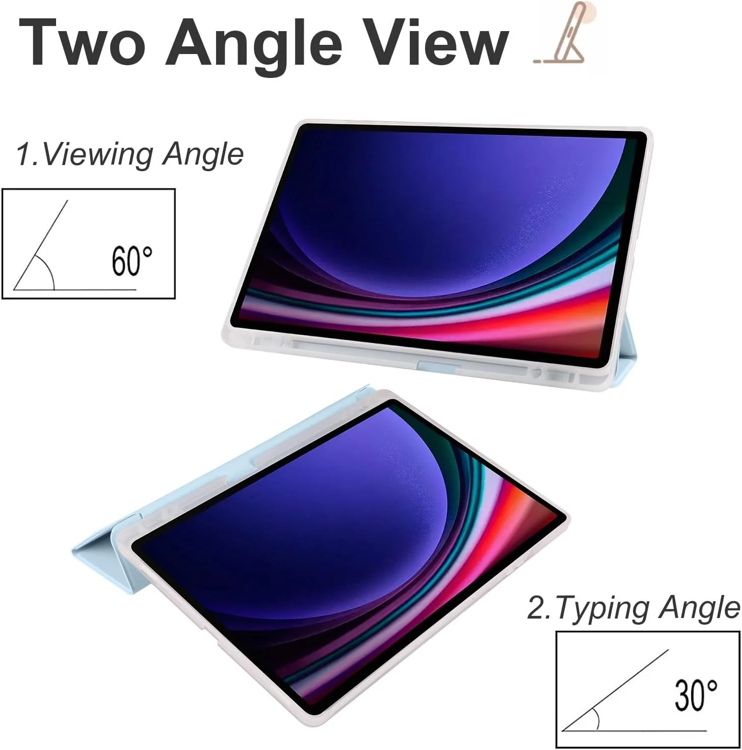 کاور شفاف تبلت سازگار با سامسونگ گلکسی تب A8 (2021) 10.5 اینچ SM-X200/X205U، کاور باریک TPU با قابلیت بیدار/خواب خودکار، کاور محافظ سبک وزن هوشمند با جای مدادی، ضد ضربه. آبی کاور شفاف تبلت سازگار با سامسونگ گلکسی تب A8 (2021) 10.5 اینچ SM-X200/X205U، کاور باریک TPU با قابلیت بیدار/خواب خودکار، کاور محافظ سبک وزن هوشمند با جای مدادی، ضد ضربه. آبی
