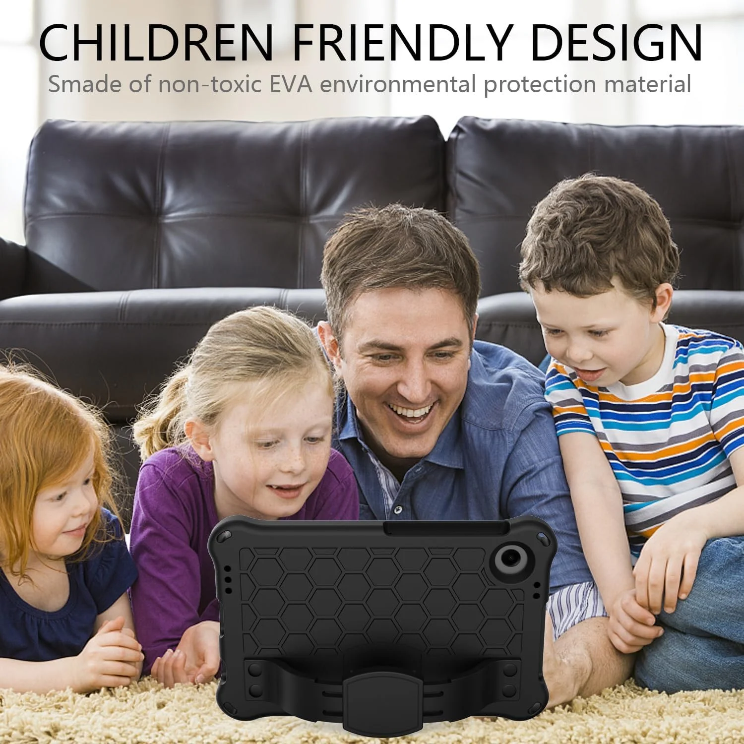 کیف تبلت مسافرتی سازگار با تبلت سامسونگ گلکسی تب A9 8.7 اینچ 2023 SM-X110/X115، کیف محافظ کودکانه، مقاوم، سبک وزن، EVA ضد ضربه با دسته کیف تبلت مسافرتی سازگار با تبلت سامسونگ گلکسی تب A9 8.7 اینچ 2023 SM-X110/X115، کیف محافظ کودکانه، مقاوم، سبک وزن، EVA ضد ضربه با دسته