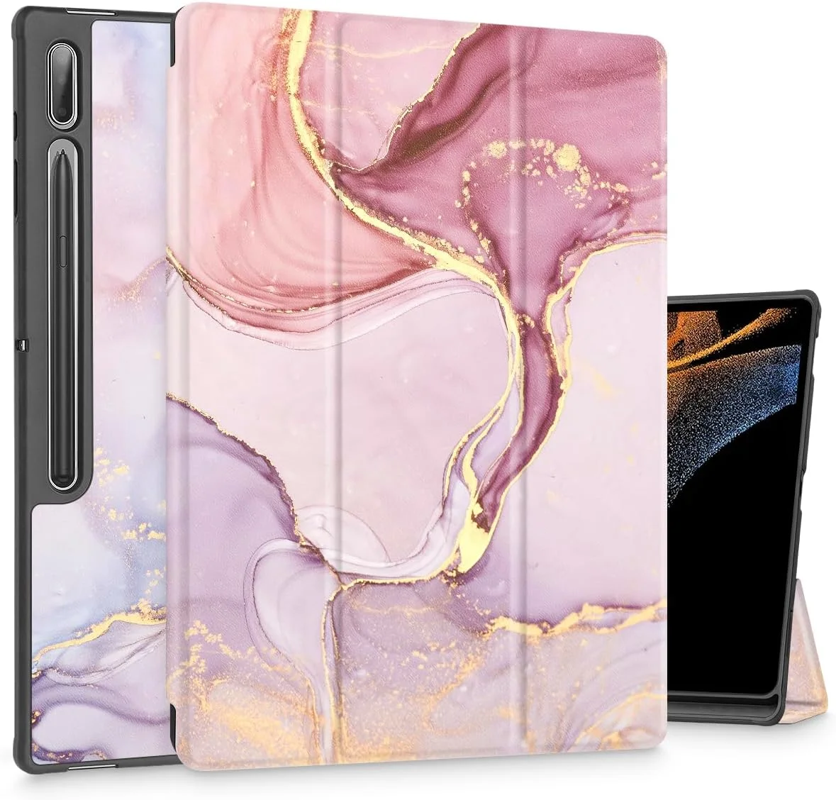 کیف تبلت Mektron برای تبلت سامسونگ Tab S9 Ultra 14.6 اینچ مدل 2023 X910/X916/X918، دارای جای مداد، جلد سخت با قابلیت بیدار/خواب خودکار، استند چند زاویه ای برای گلکسی تب S9 Ultra 14.6 اینچ، طرح سنگ مرمر صورتی کیف تبلت Mektron برای تبلت سامسونگ Tab S9 Ultra 14.6 اینچ مدل 2023 X910/X916/X918، دارای جای مداد، جلد سخت با قابلیت بیدار/خواب خودکار، استند چند زاویه ای برای گلکسی تب S9 Ultra 14.6 اینچ، طرح سنگ مرمر صورتی