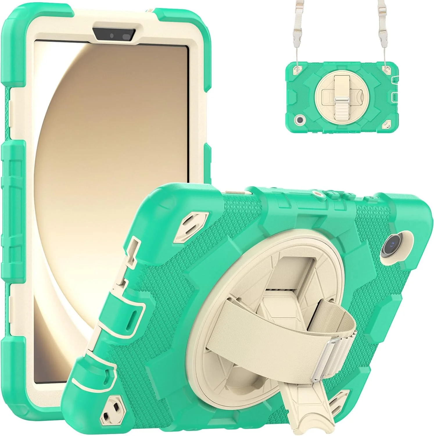 کیف تبلت nincyee برای Samsung Galaxy Tab A9 8.7 اینچ 2023، کیف سیلیکونی رنگین کمانی طرح قهرمان عنکبوتی مقاوم در برابر ضربه برای کودکان با نگهدارنده قلم، بند شانه، پایه تاشو چرخشی و بند دستی کیف تبلت nincyee برای Samsung Galaxy Tab A9 8.7 اینچ 2023، کیف سیلیکونی رنگین کمانی طرح قهرمان عنکبوتی مقاوم در برابر ضربه برای کودکان با نگهدارنده قلم، بند شانه، پایه تاشو چرخشی و بند دستی