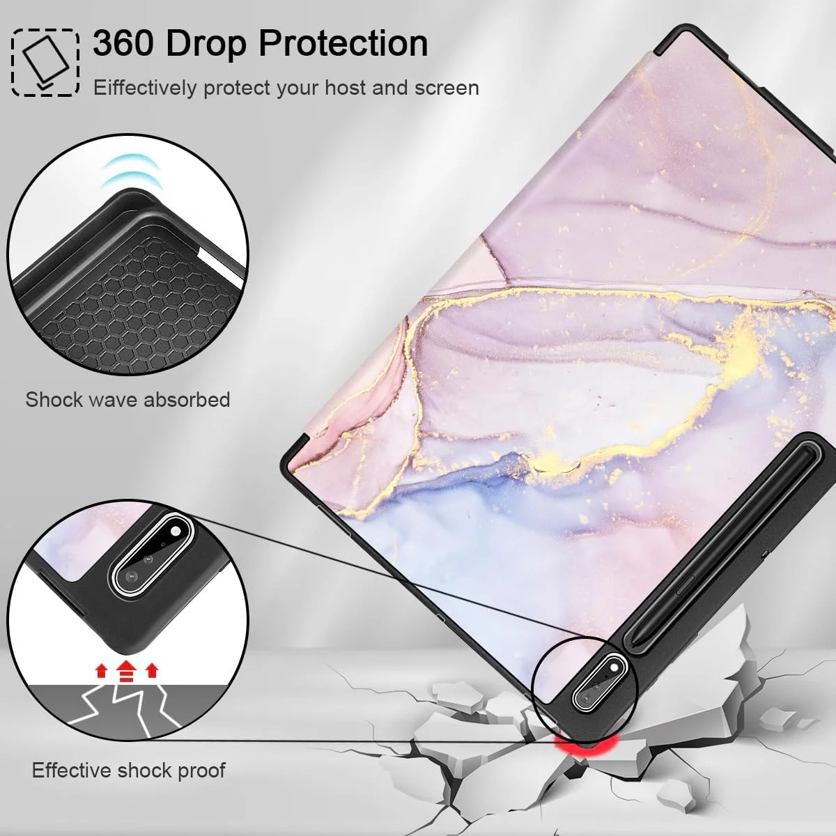 کیف تبلت Mektron برای تبلت سامسونگ Tab S9 Ultra 14.6 اینچ مدل 2023 X910/X916/X918، دارای جای مداد، جلد سخت با قابلیت بیدار/خواب خودکار، استند چند زاویه ای برای گلکسی تب S9 Ultra 14.6 اینچ، طرح سنگ مرمر صورتی کیف تبلت Mektron برای تبلت سامسونگ Tab S9 Ultra 14.6 اینچ مدل 2023 X910/X916/X918، دارای جای مداد، جلد سخت با قابلیت بیدار/خواب خودکار، استند چند زاویه ای برای گلکسی تب S9 Ultra 14.6 اینچ، طرح سنگ مرمر صورتی