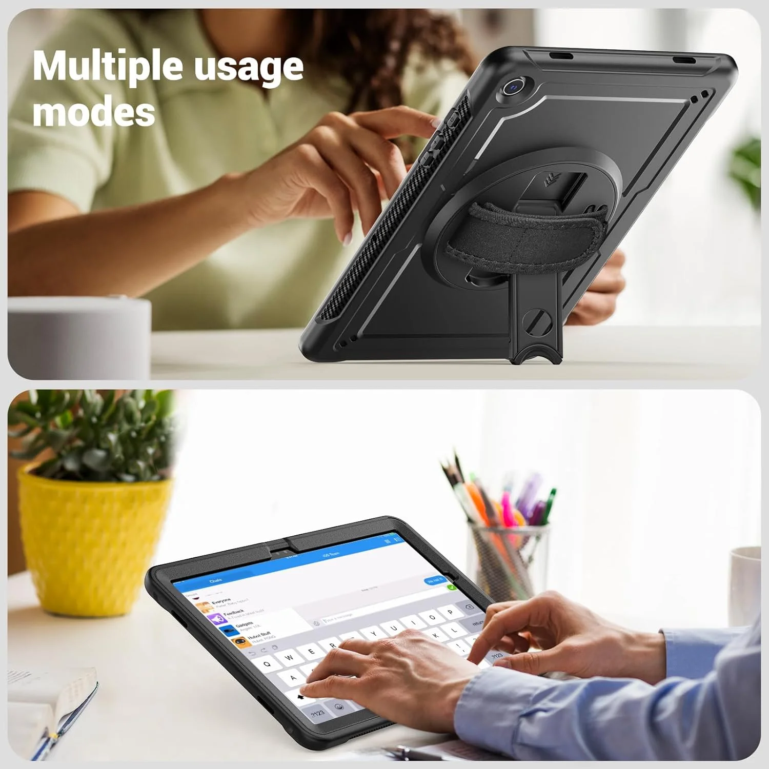 کاور محافظ تبلت سامسونگ گلکسی تب A9 پلاس 11 اینچ 2023 مدل ZenRich، مقاوم با محافظ صفحه نمایش، دارای استند چرخان 360 درجه/بند دستی/نگهدارنده قلم، مشکی کاور محافظ تبلت سامسونگ گلکسی تب A9 پلاس 11 اینچ 2023 مدل ZenRich، مقاوم با محافظ صفحه نمایش، دارای استند چرخان 360 درجه/بند دستی/نگهدارنده قلم، مشکی