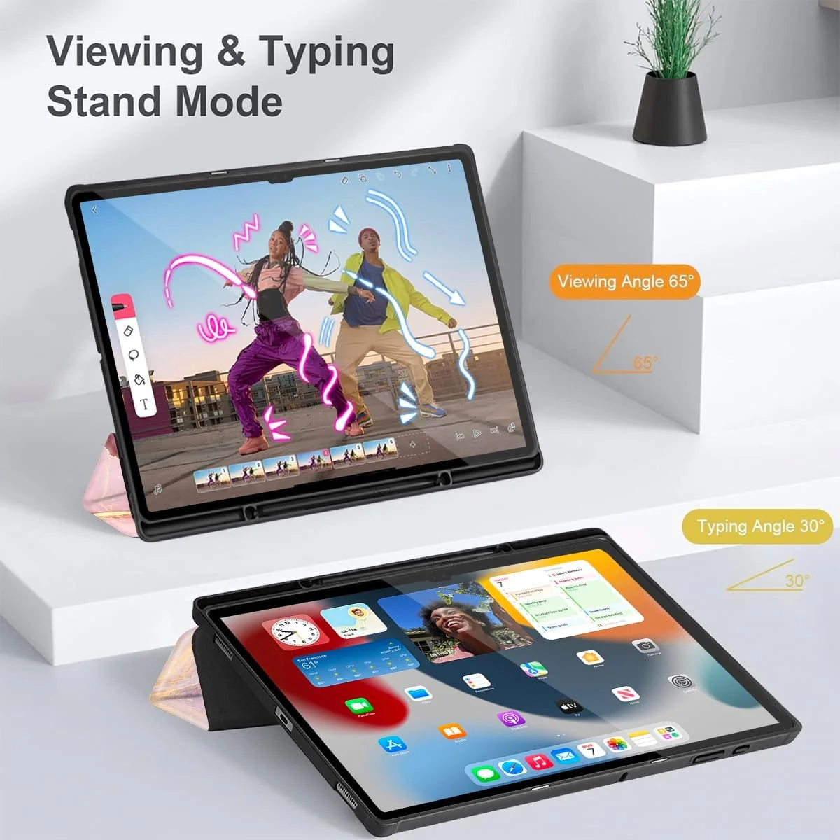 کیف تبلت Mektron برای تبلت سامسونگ Tab S9 Ultra 14.6 اینچ مدل 2023 X910/X916/X918، دارای جای مداد، جلد سخت با قابلیت بیدار/خواب خودکار، استند چند زاویه ای برای گلکسی تب S9 Ultra 14.6 اینچ، طرح سنگ مرمر صورتی کیف تبلت Mektron برای تبلت سامسونگ Tab S9 Ultra 14.6 اینچ مدل 2023 X910/X916/X918، دارای جای مداد، جلد سخت با قابلیت بیدار/خواب خودکار، استند چند زاویه ای برای گلکسی تب S9 Ultra 14.6 اینچ، طرح سنگ مرمر صورتی