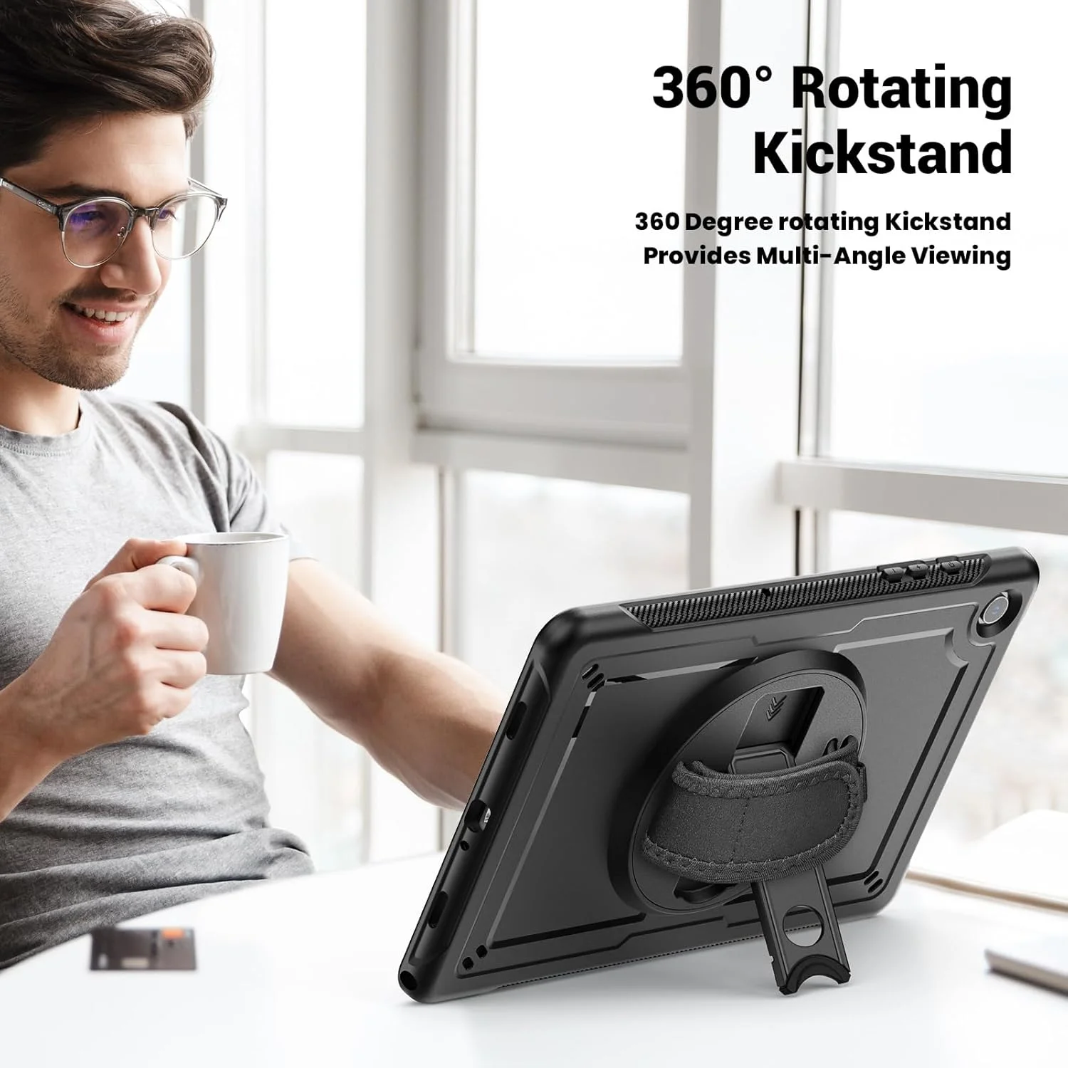 کاور محافظ تبلت سامسونگ گلکسی تب A9 پلاس 11 اینچ 2023 مدل ZenRich، مقاوم با محافظ صفحه نمایش، دارای استند چرخان 360 درجه/بند دستی/نگهدارنده قلم، مشکی کاور محافظ تبلت سامسونگ گلکسی تب A9 پلاس 11 اینچ 2023 مدل ZenRich، مقاوم با محافظ صفحه نمایش، دارای استند چرخان 360 درجه/بند دستی/نگهدارنده قلم، مشکی