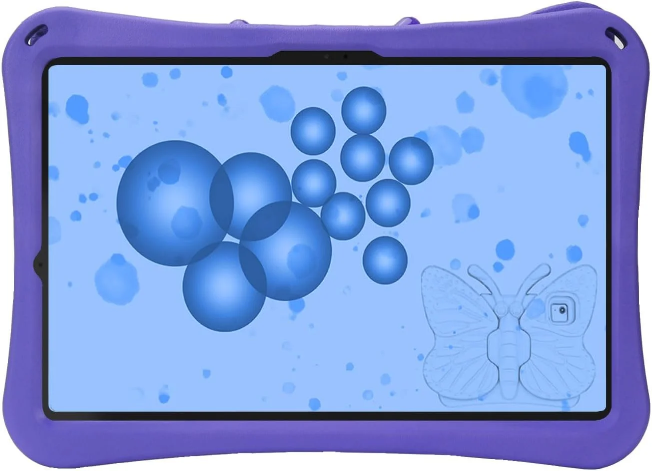 nincyee Kids Tablet Case for Samsung Galaxy Tab S9+ 12.4" 2023,Eva Heavy Duty Shockproof Cover with Pencil Holder,Folding Kickstand,Rotating Butterfly Shape Cartoon Case for Children Fun