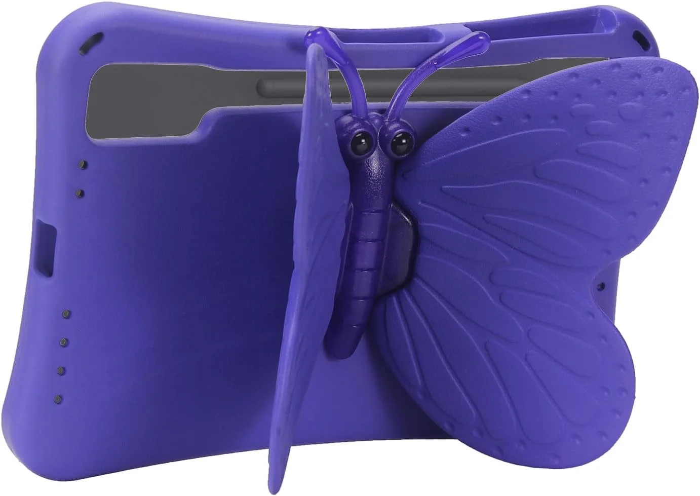 nincyee Kids Tablet Case for Samsung Galaxy Tab S9+ 12.4" 2023,Eva Heavy Duty Shockproof Cover with Pencil Holder,Folding Kickstand,Rotating Butterfly Shape Cartoon Case for Children Fun