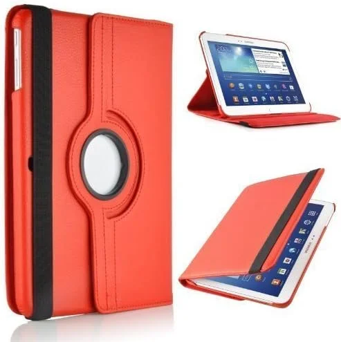 کیف چرمی چرخشی 360 درجه TechDealsUK برای Samsung Galaxy Tab 2 10.1 P5100 P5110 به همراه محافظ صفحه نمایش و قلم لمسی - قرمز کیف چرمی چرخشی 360 درجه TechDealsUK برای Samsung Galaxy Tab 2 10.1 P5100 P5110 به همراه محافظ صفحه نمایش و قلم لمسی - قرمز