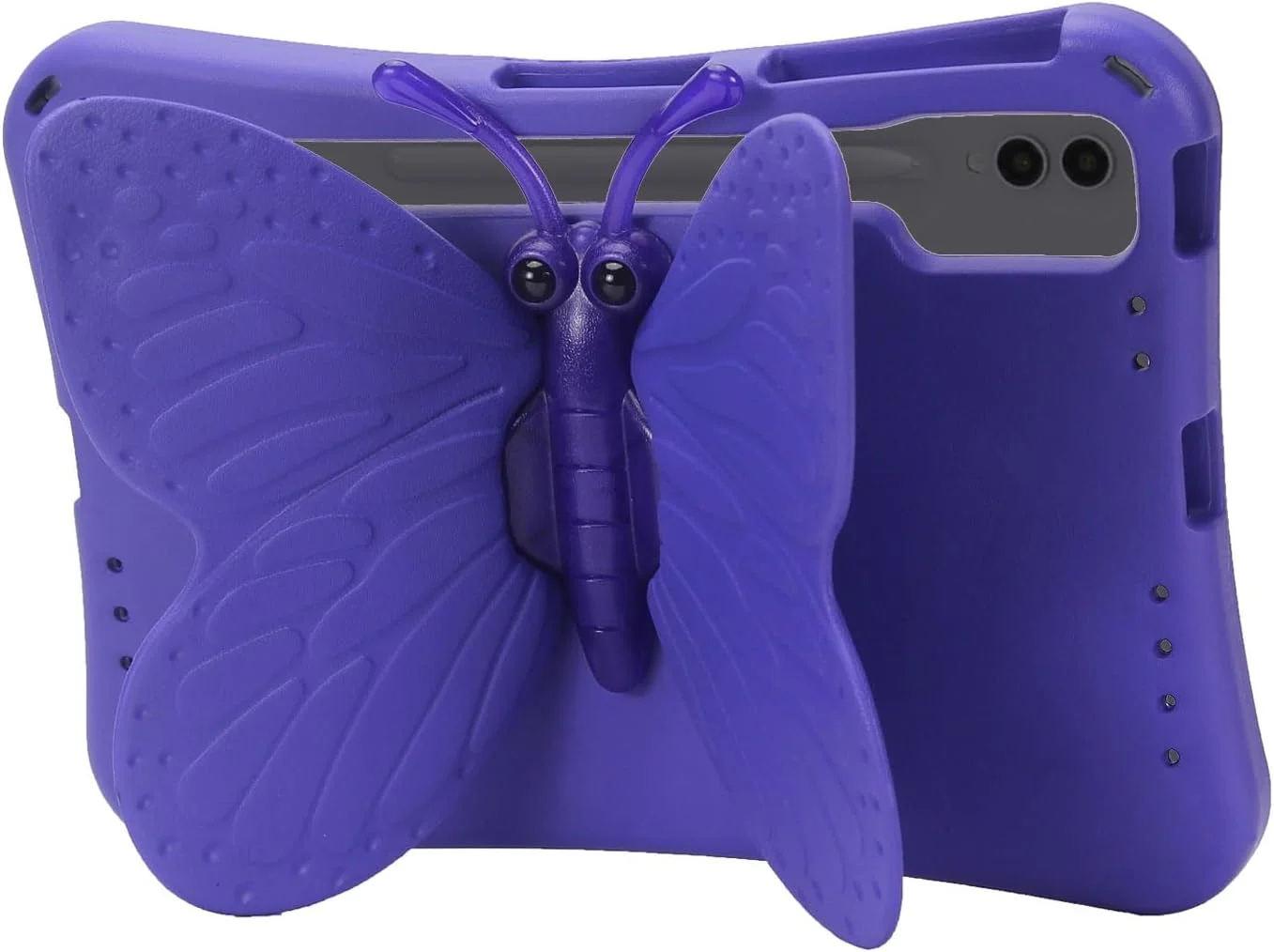 nincyee Kids Tablet Case for Samsung Galaxy Tab S9+ 12.4" 2023,Eva Heavy Duty Shockproof Cover with Pencil Holder,Folding Kickstand,Rotating Butterfly Shape Cartoon Case for Children Fun