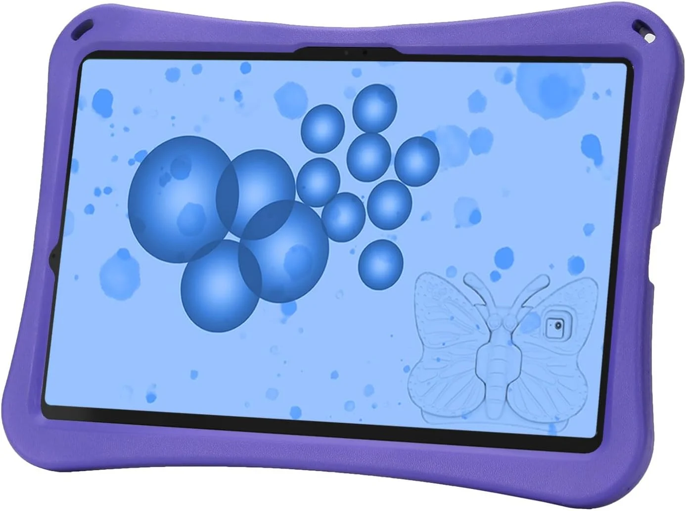 nincyee Kids Tablet Case for Samsung Galaxy Tab S9+ 12.4" 2023,Eva Heavy Duty Shockproof Cover with Pencil Holder,Folding Kickstand,Rotating Butterfly Shape Cartoon Case for Children Fun