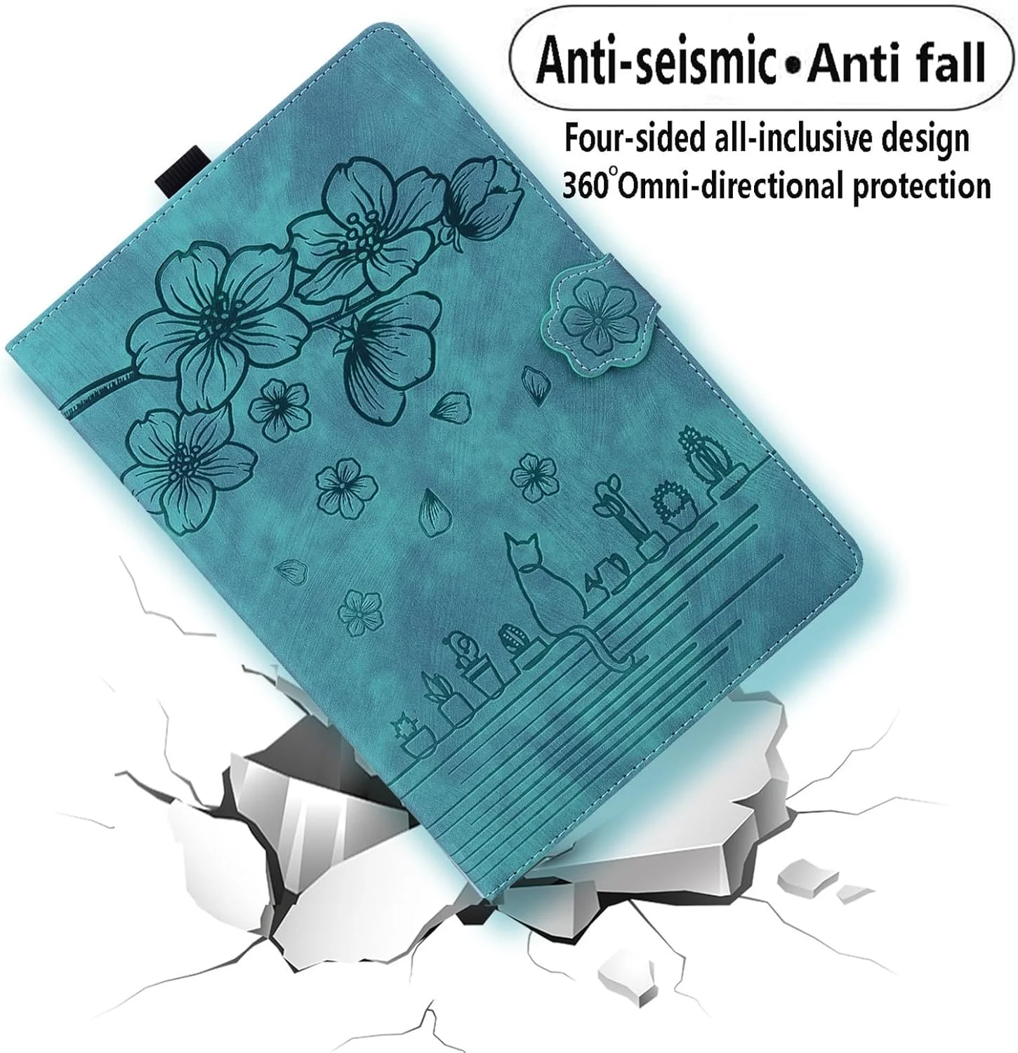 کیف تبلت SLLMYYX سازگار با تبلت سامسونگ گلکسی تب S9 FE Plus/S9 Plus/S8 Plus/S7 FE/S7 Plus 12.4 اینچ، جلد هوشمند چرمی PU طرح گربه شکوفه گیلاس (سبز) کیف تبلت SLLMYYX سازگار با تبلت سامسونگ گلکسی تب S9 FE Plus/S9 Plus/S8 Plus/S7 FE/S7 Plus 12.4 اینچ، جلد هوشمند چرمی PU طرح گربه شکوفه گیلاس (سبز)