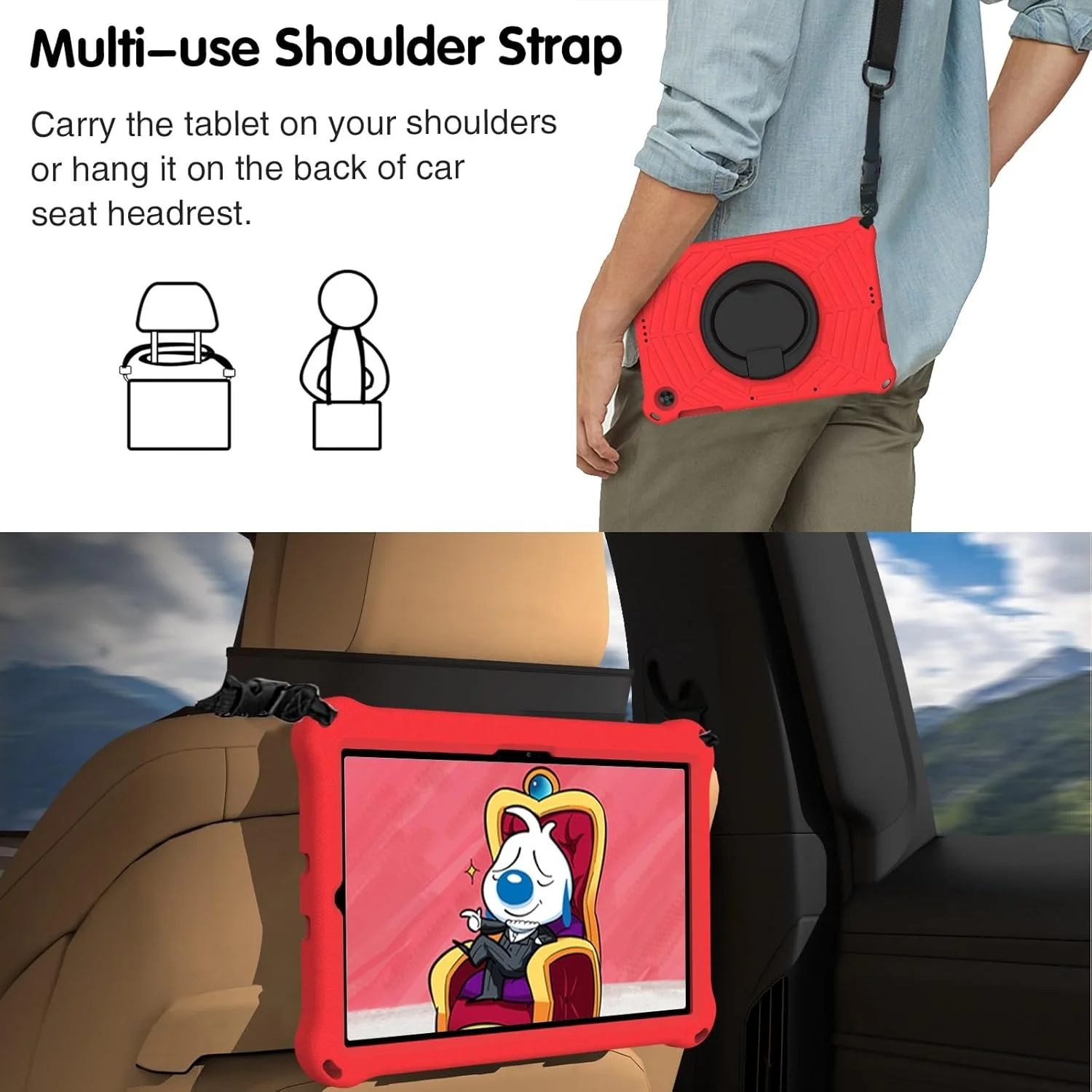 کیف تبلت سازگار با تبلت سامسونگ گلکسی تب A7 10.4 اینچ T500/T505 (2020) با جای مداد، کاور محافظ سبک و ضد ضربه با دسته و پایه نگهدارنده، پوشش محافظ ضد اثر انگشت کیف تبلت سازگار با تبلت سامسونگ گلکسی تب A7 10.4 اینچ T500/T505 (2020) با جای مداد، کاور محافظ سبک و ضد ضربه با دسته و پایه نگهدارنده، پوشش محافظ ضد اثر انگشت